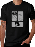 Cartoon Graphic Print Black Casual T-Shirt