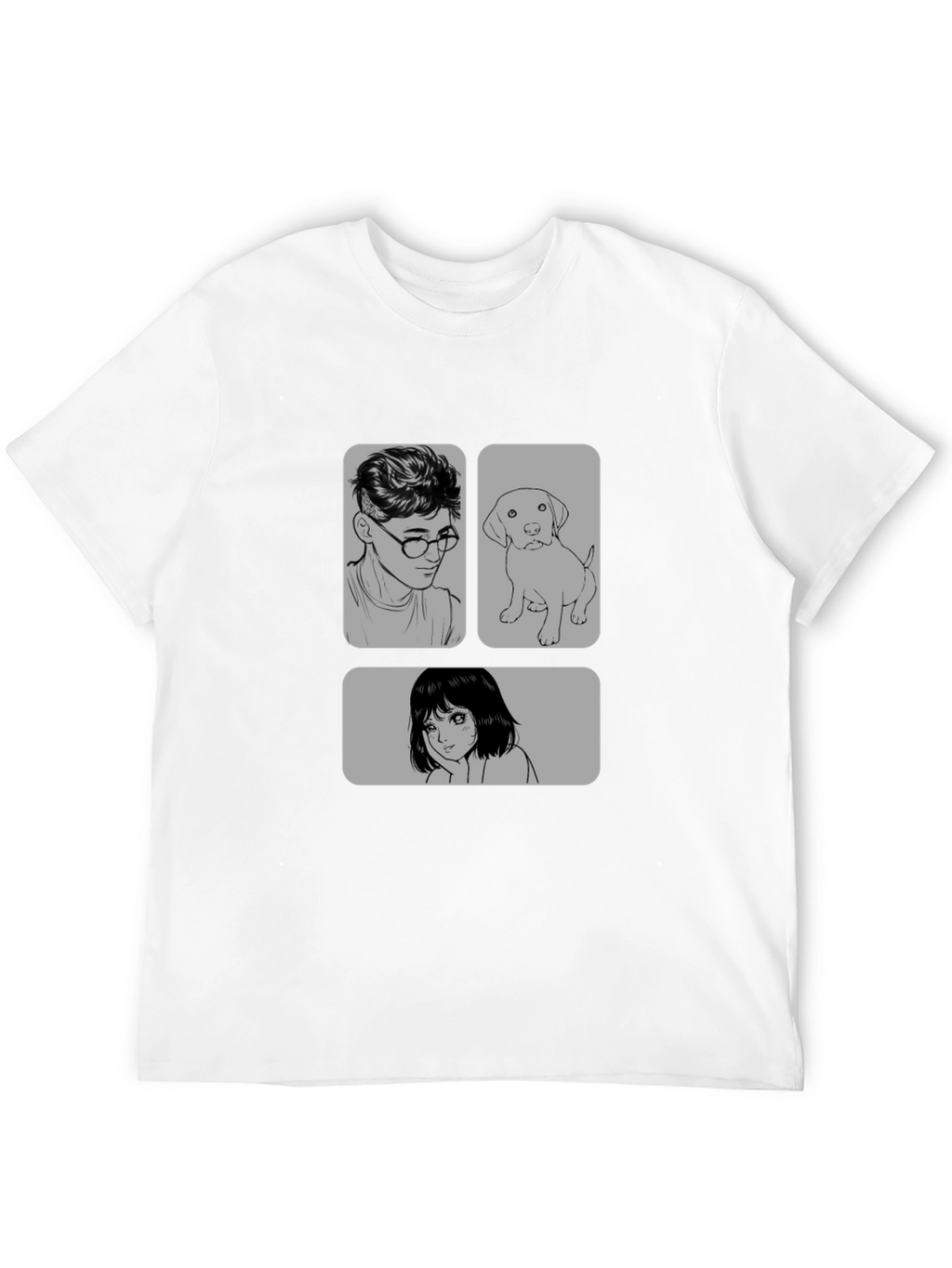 Cartoon Graphic Print Black Casual T-Shirt