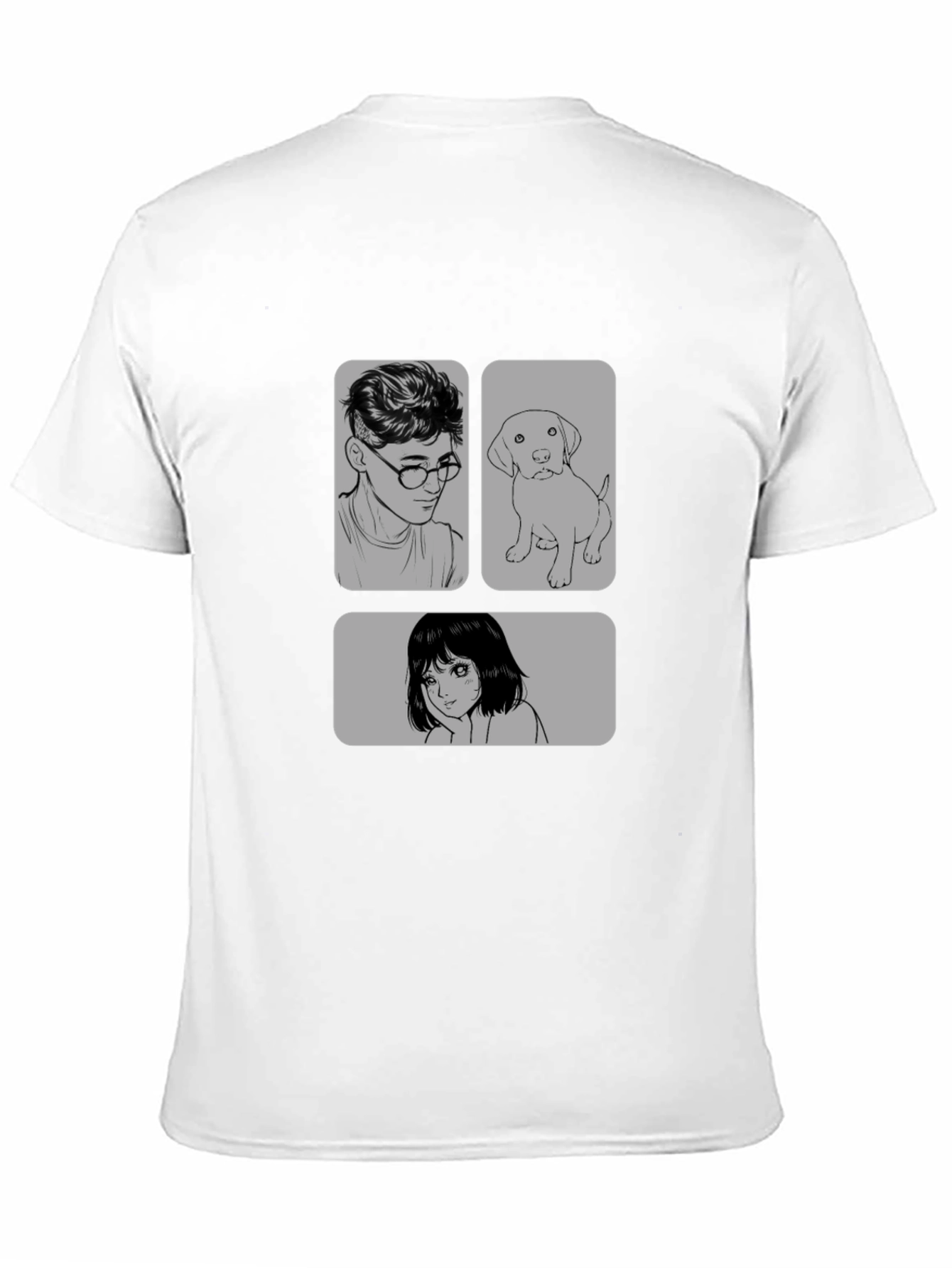 Cartoon Graphic Print Black Casual T-Shirt