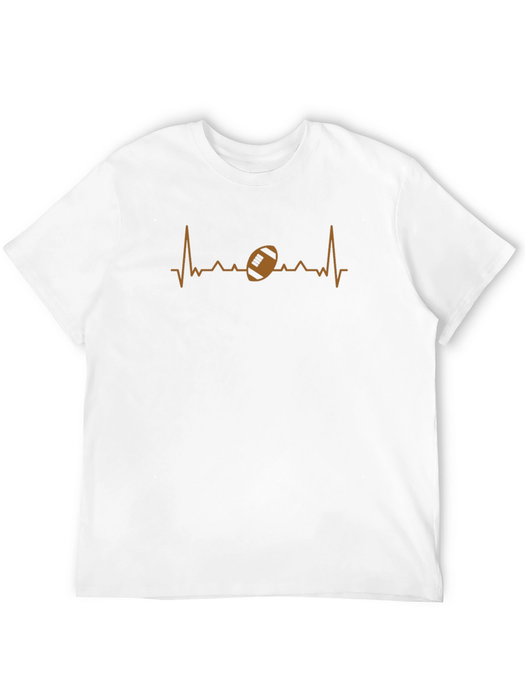 Football Heartbeat T-Shirt - Sports Fan Tee