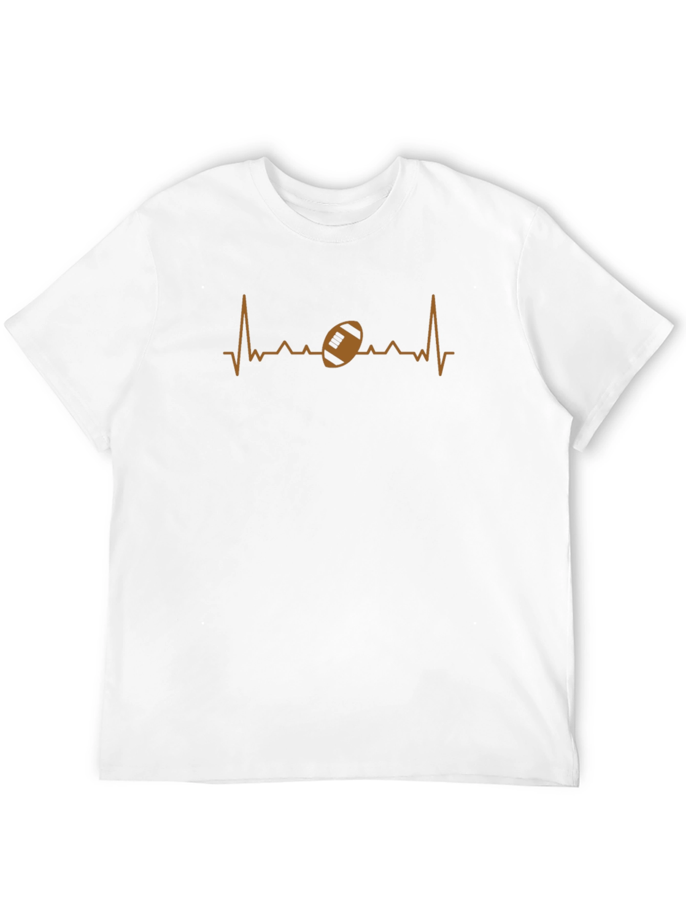Football Heartbeat T-Shirt - Sports Fan Tee