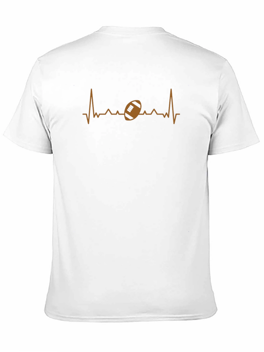 Football Heartbeat T-Shirt - Sports Fan Tee