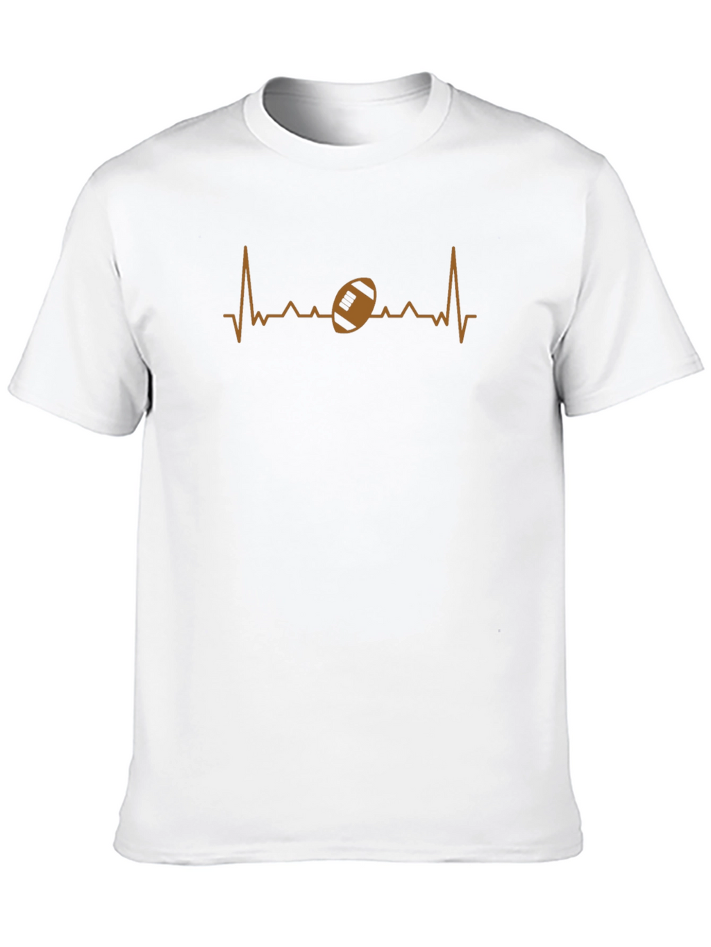 Football Heartbeat T-Shirt - Sports Fan Tee