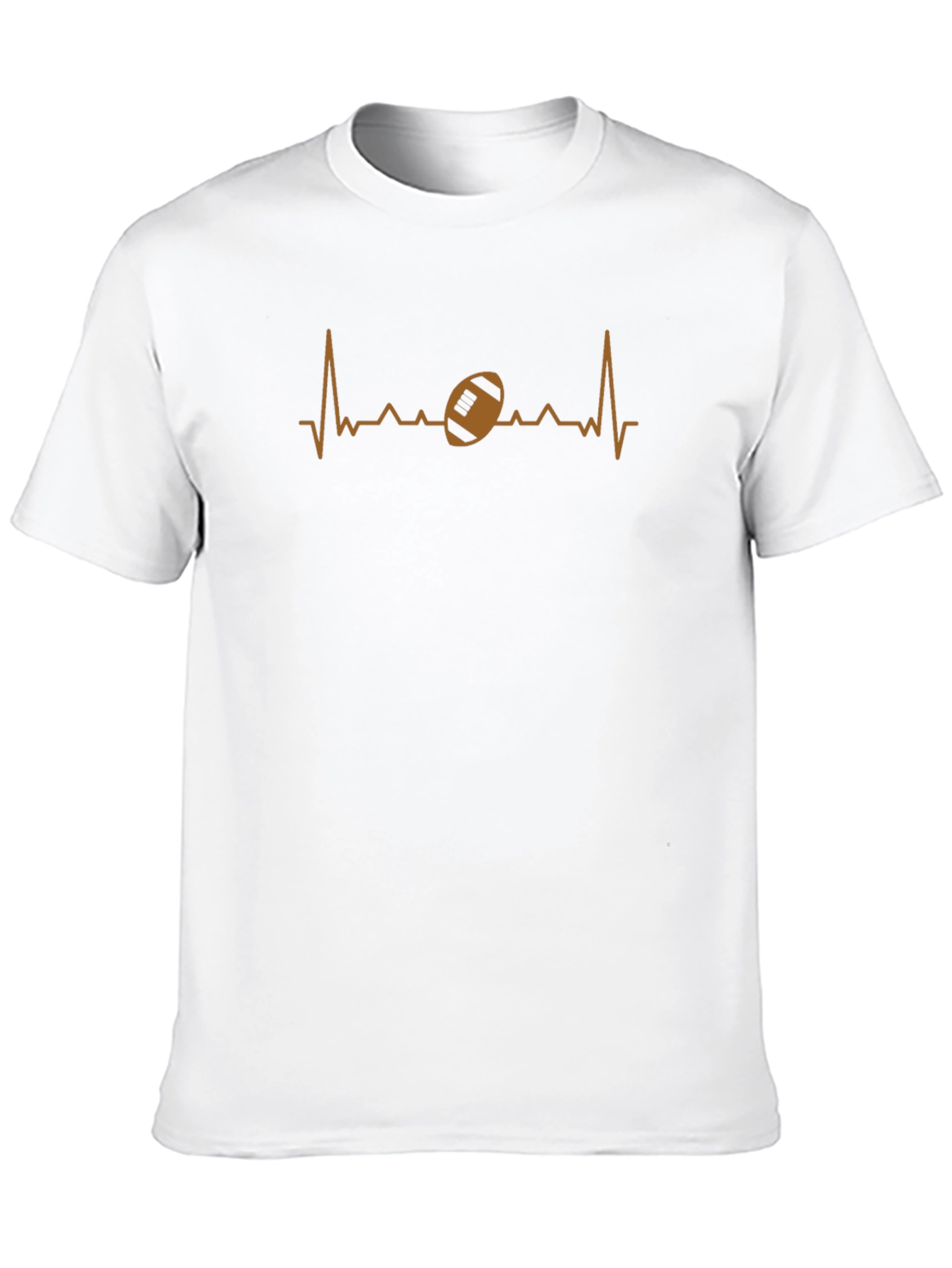 Football Heartbeat T-Shirt - Sports Fan Tee