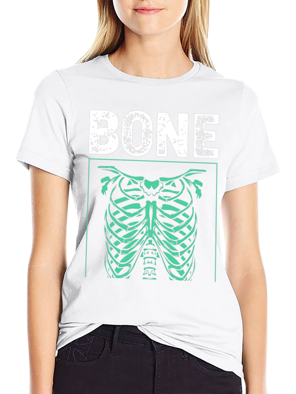Bone Rib Cage Graphic T-Shirt - Halloween Costume