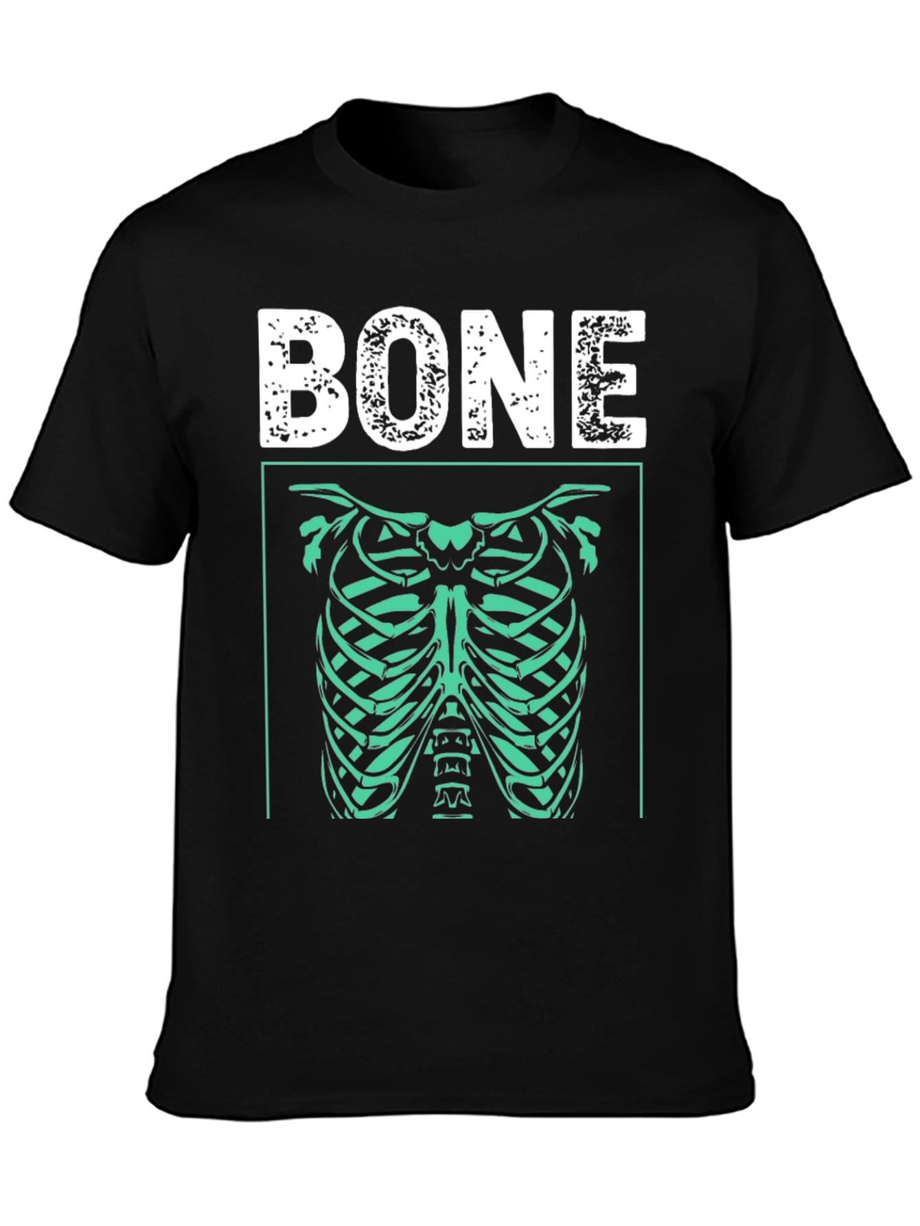Bone Rib Cage Graphic T-Shirt - Halloween Costume