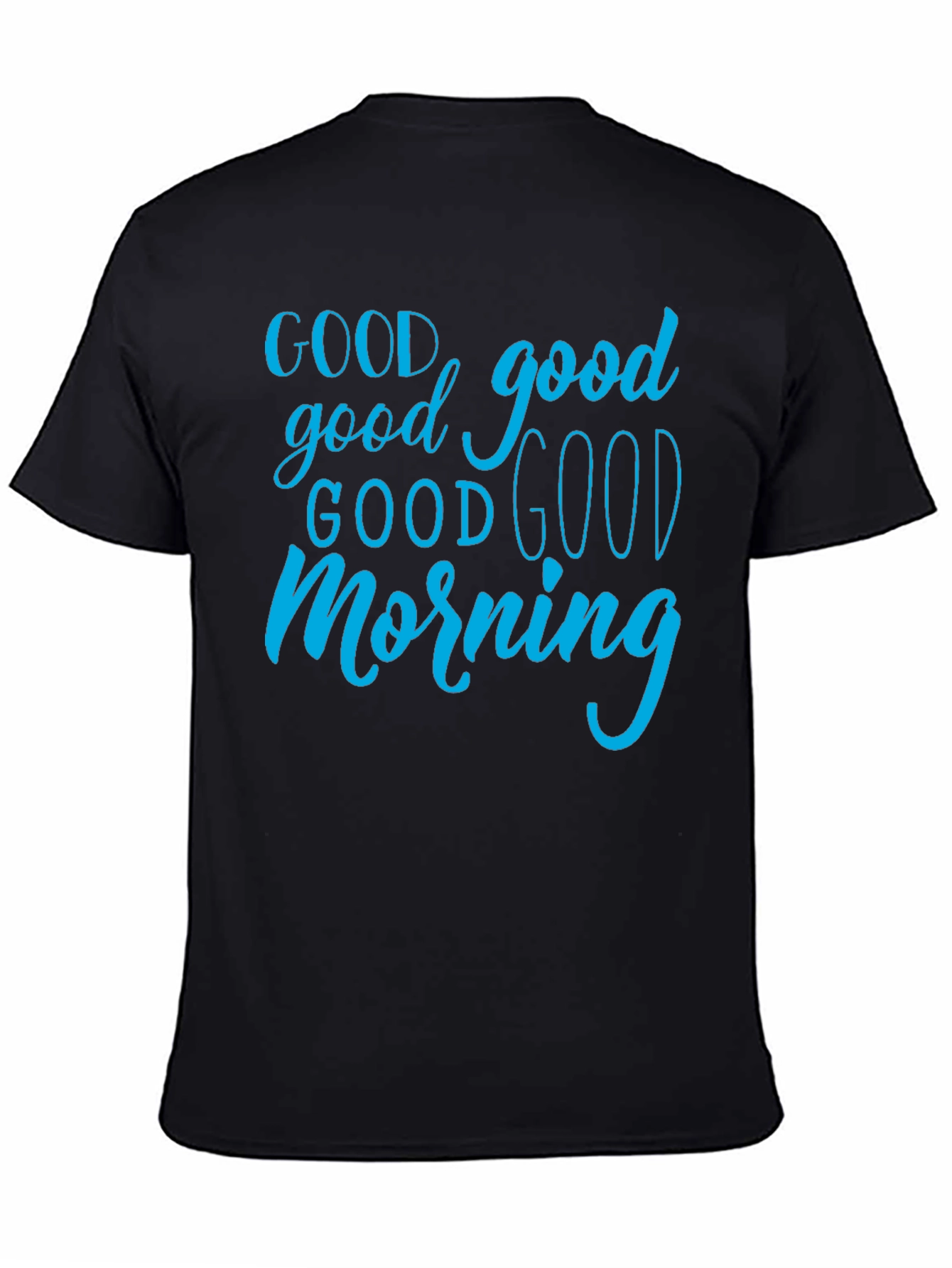 Good Morning Graphic Tee - Black Cotton T-Shirt
