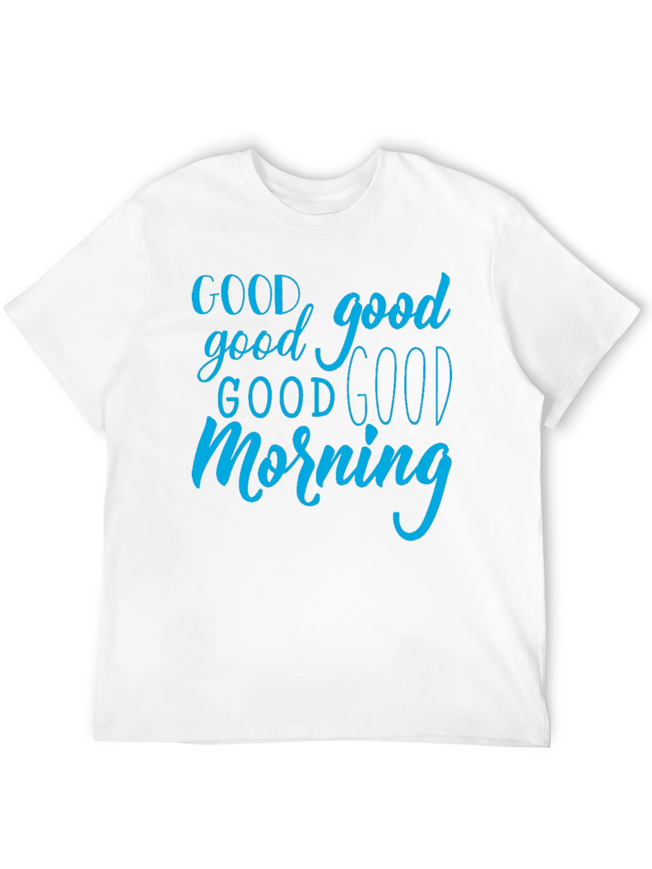 Good Morning Graphic Tee - Black Cotton T-Shirt