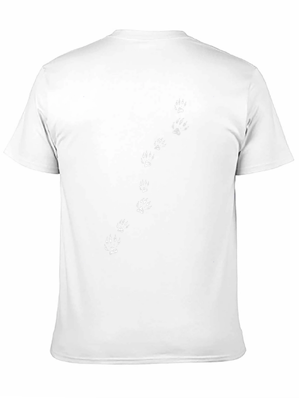 Paw Print Trail T-Shirt - Black Cotton Tee