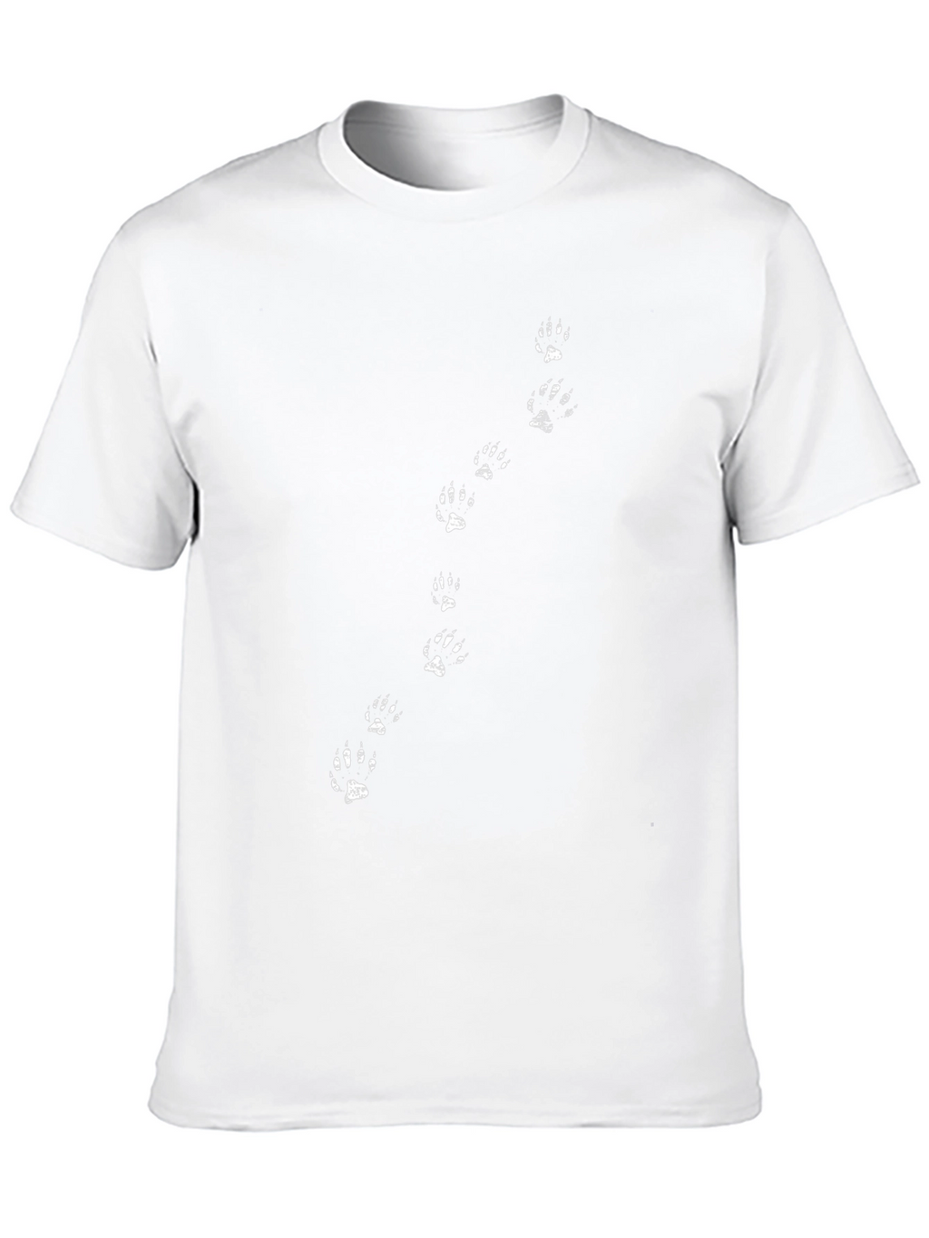 Paw Print Trail T-Shirt - Black Cotton Tee