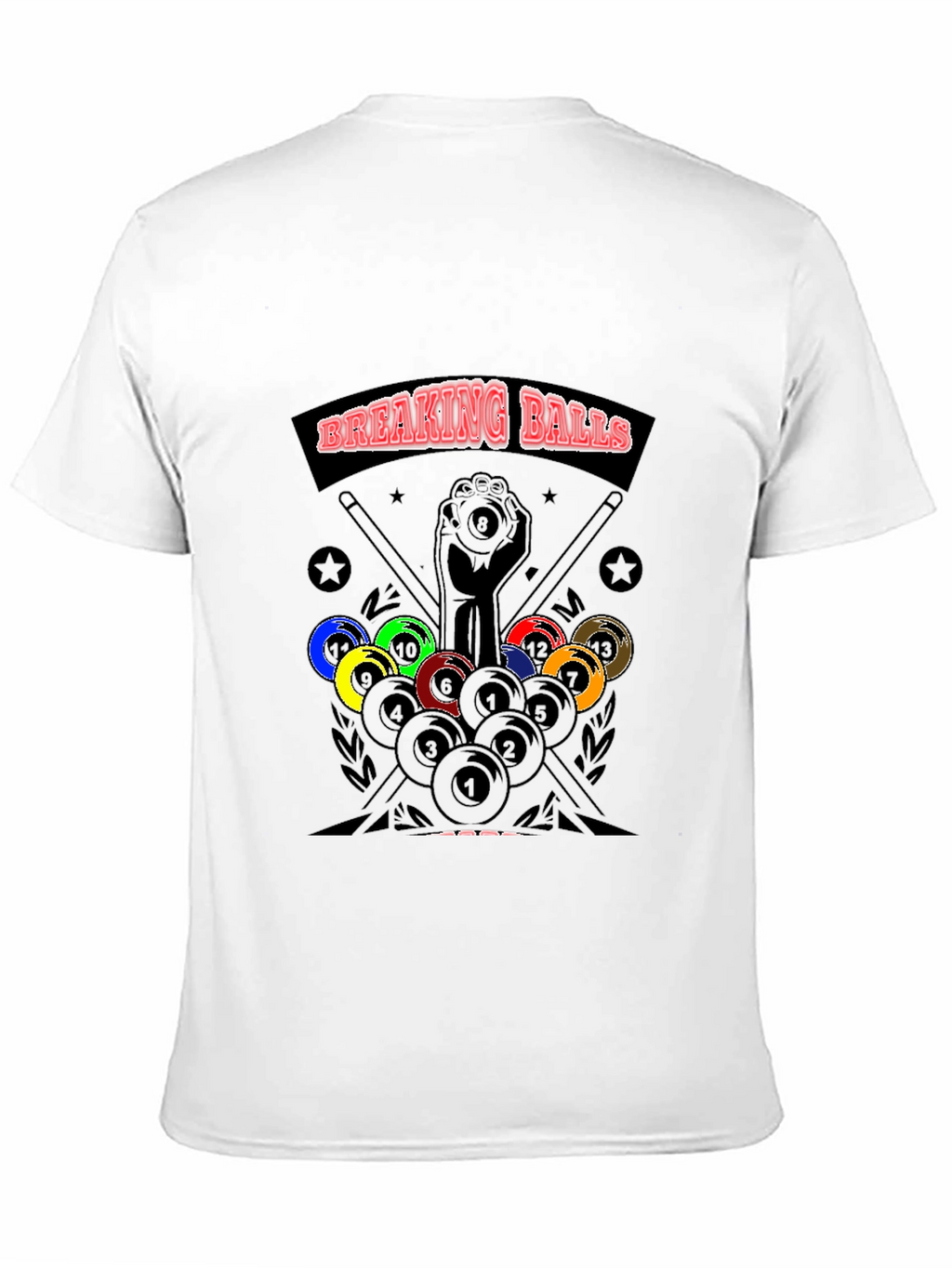 Breaking Balls Graphic T-Shirt - Billiards Design