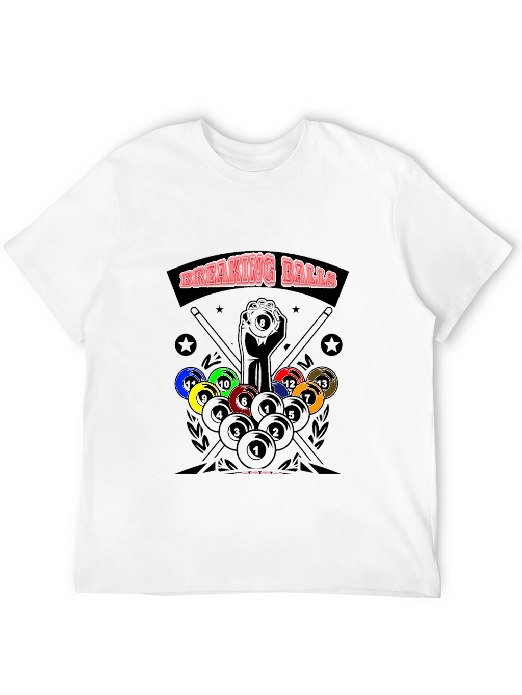 Breaking Balls Graphic T-Shirt - Billiards Design