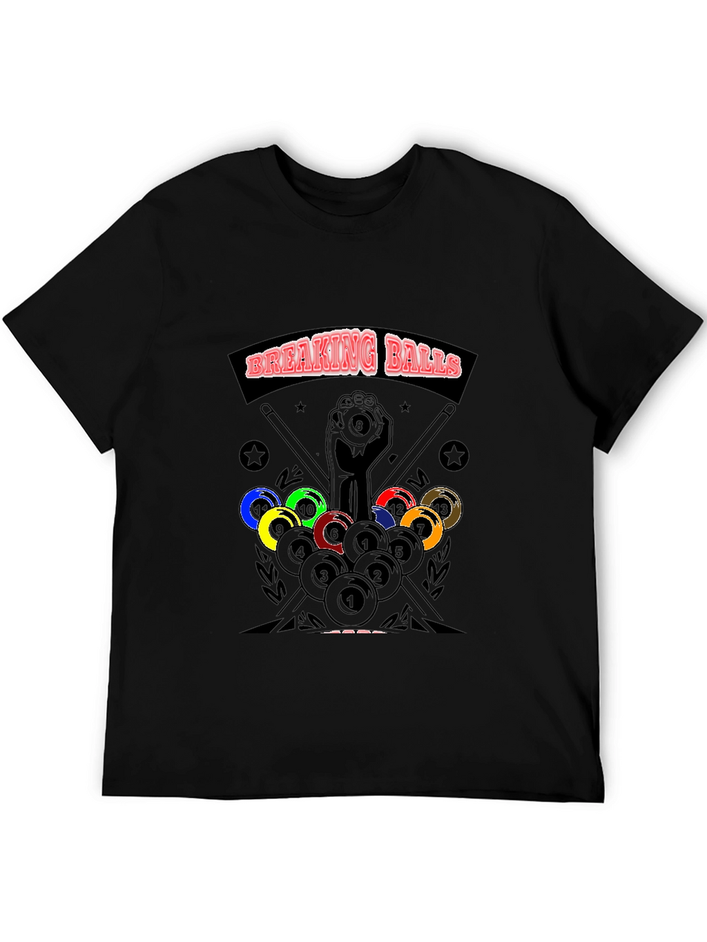 Breaking Balls Graphic T-Shirt - Billiards Design