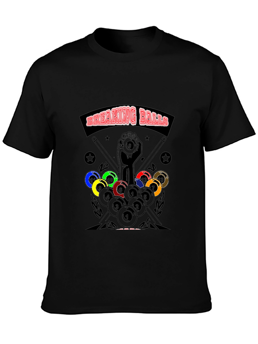 Breaking Balls Graphic T-Shirt - Billiards Design