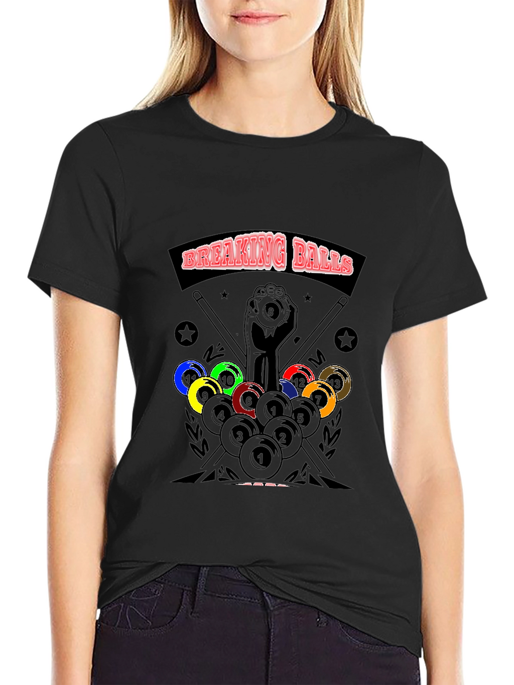Breaking Balls Graphic T-Shirt - Billiards Design
