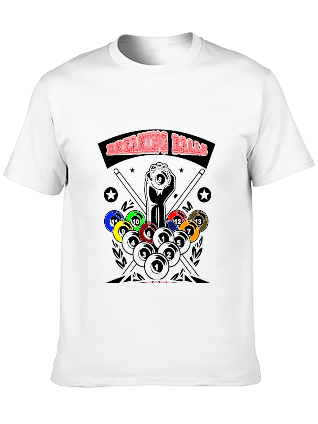 Breaking Balls Graphic T-Shirt - Billiards Design