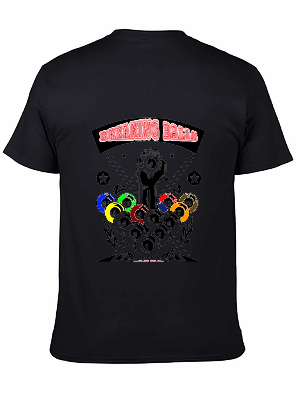 Breaking Balls Graphic T-Shirt - Billiards Design