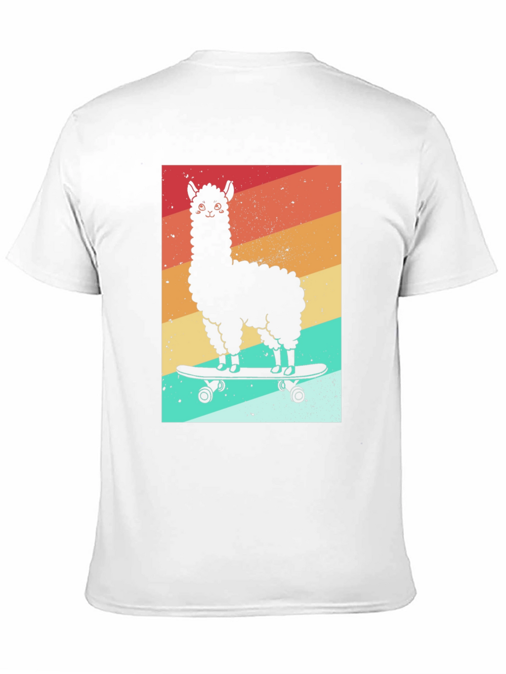 Llama Skateboard Graphic Tee - Black