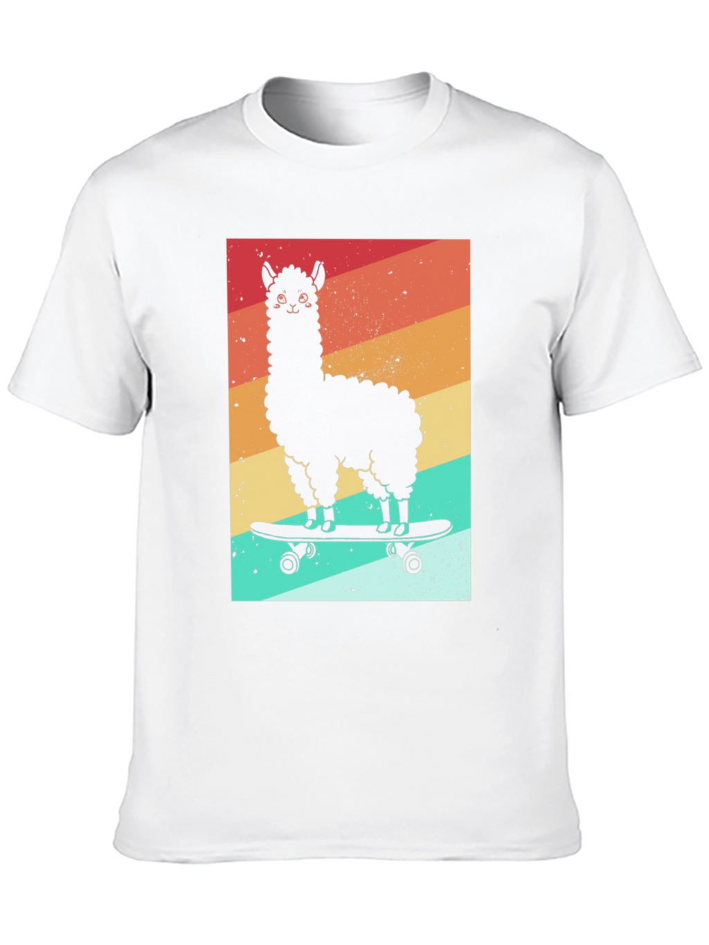 Llama Skateboard Graphic Tee - Black