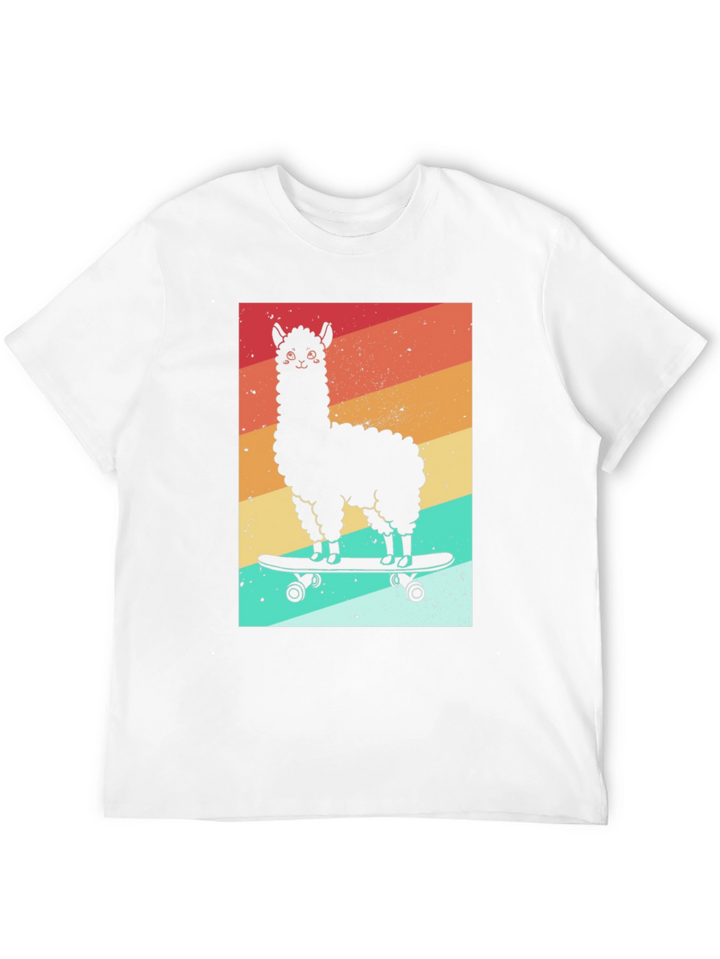 Llama Skateboard Graphic Tee - Black