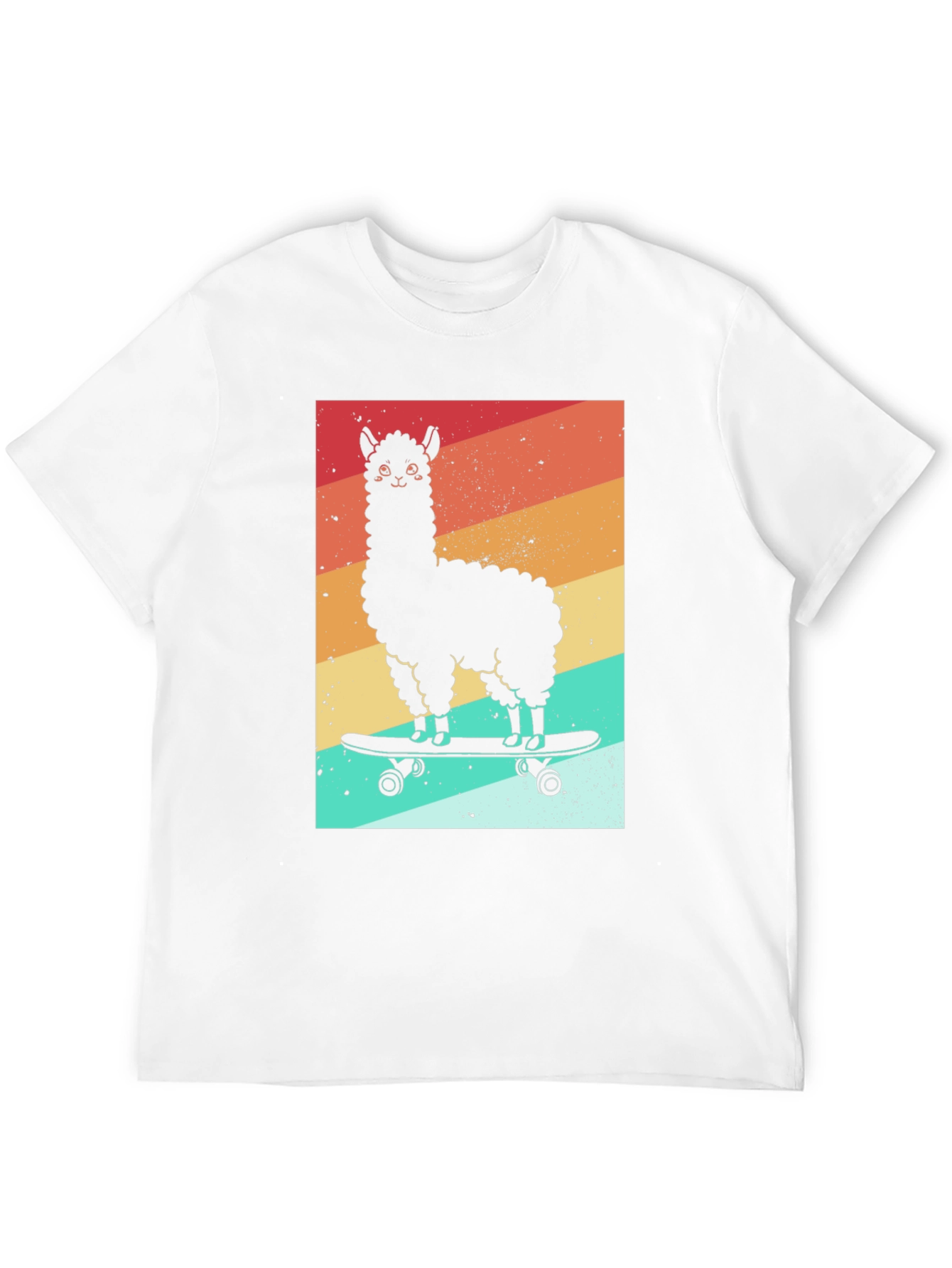 Llama Skateboard Graphic Tee - Black