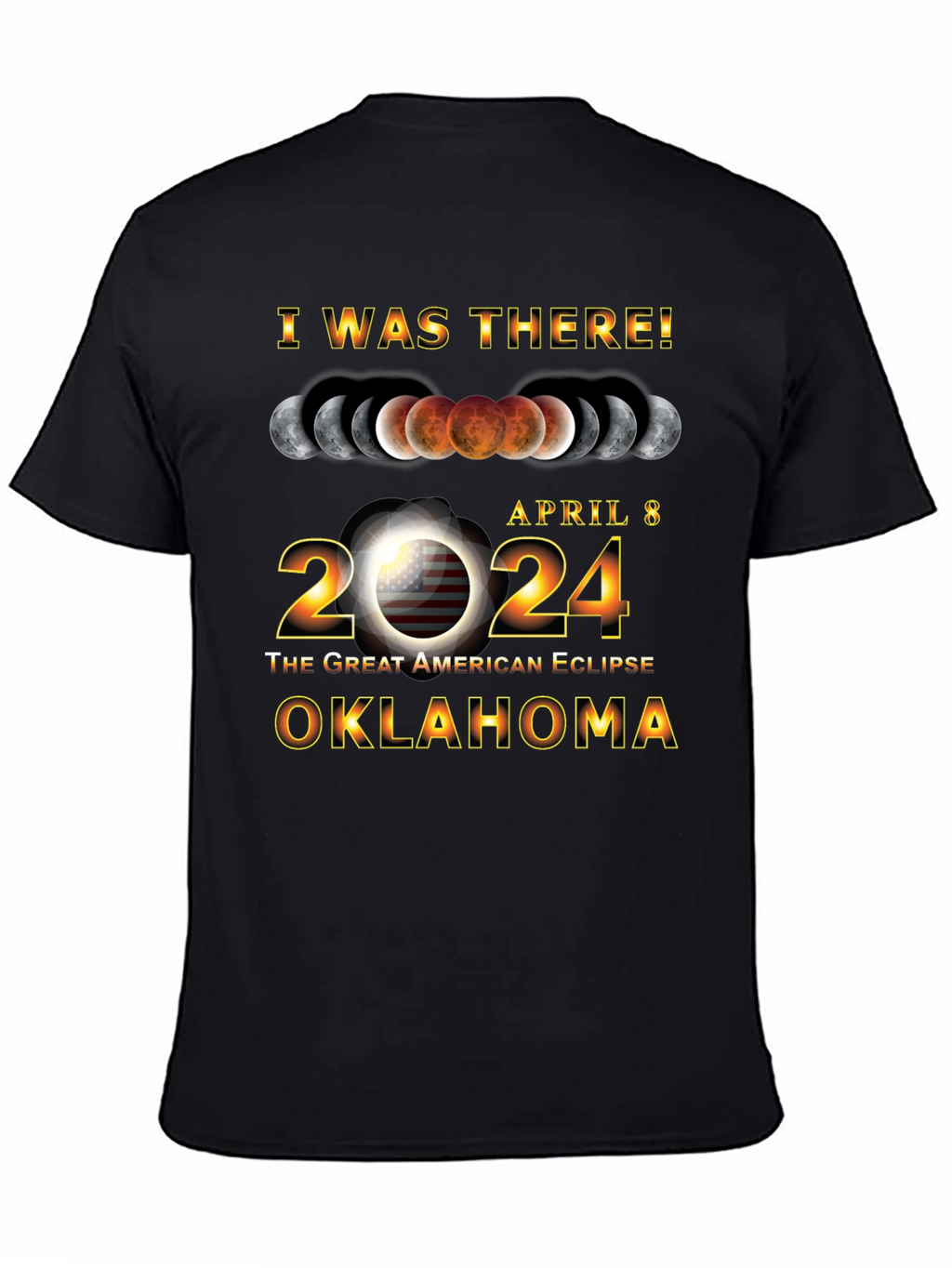 Oklahoma Eclipse April 8 2024 T-Shirt