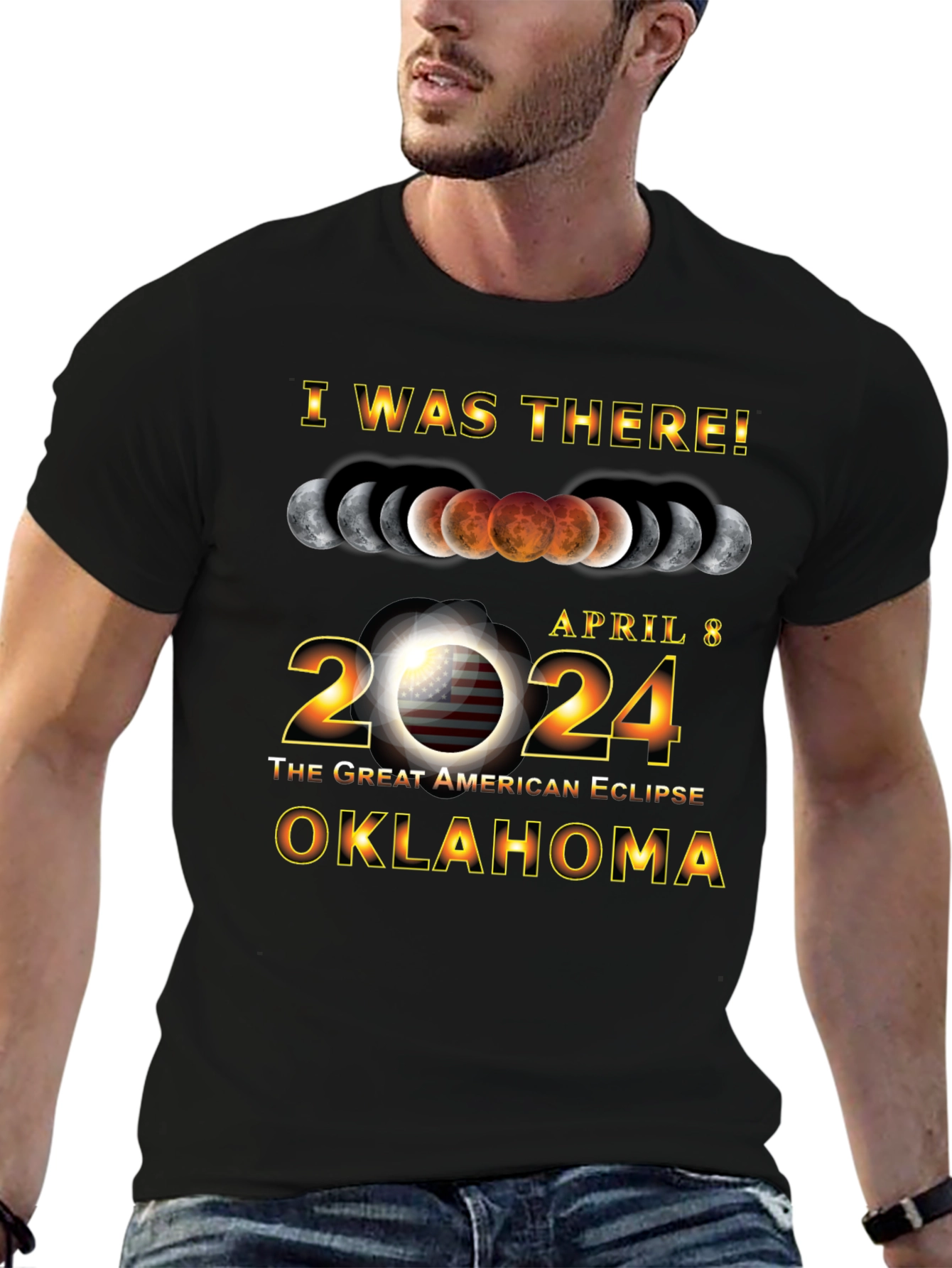 Oklahoma Eclipse April 8 2024 T-Shirt