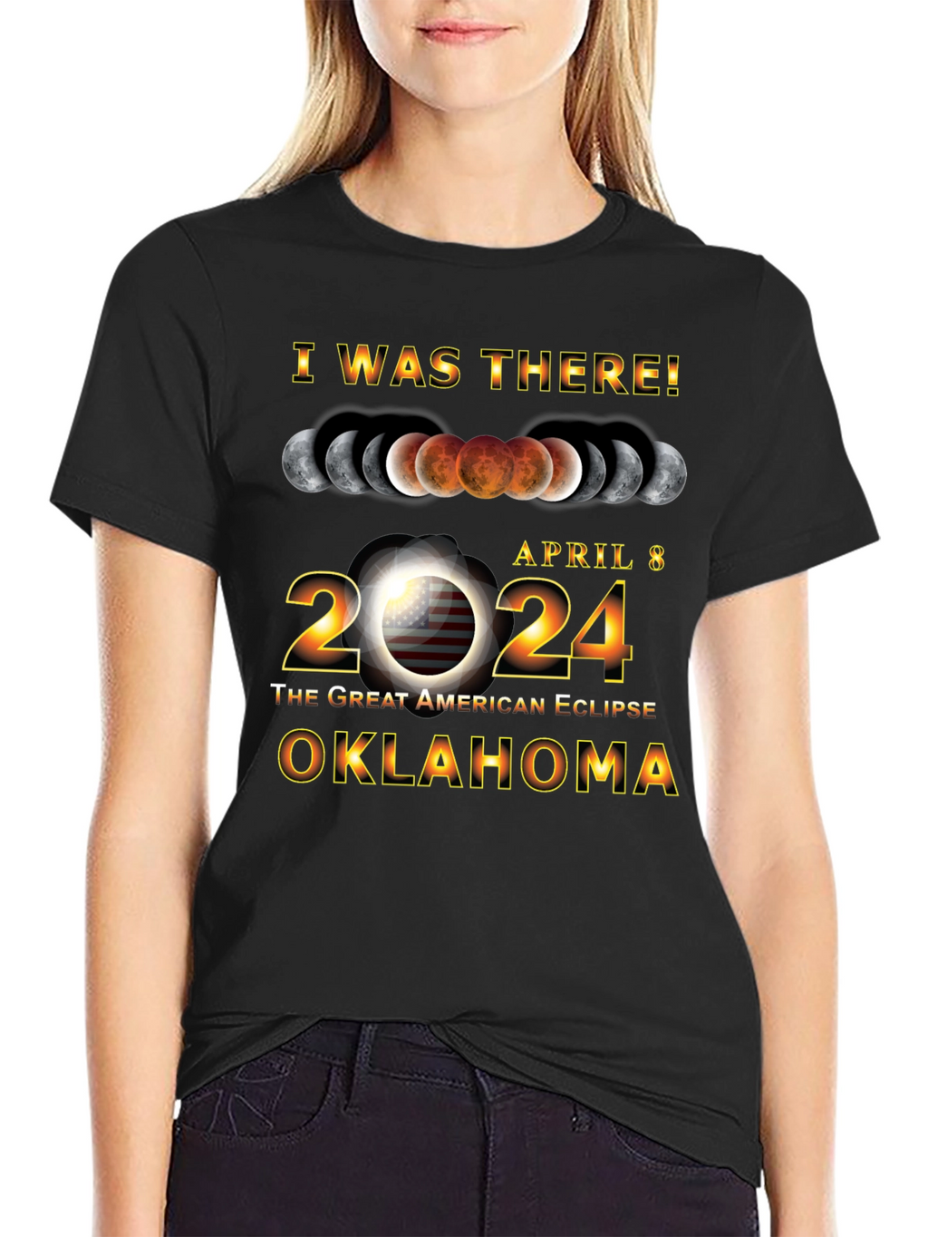 Oklahoma Eclipse April 8 2024 T-Shirt