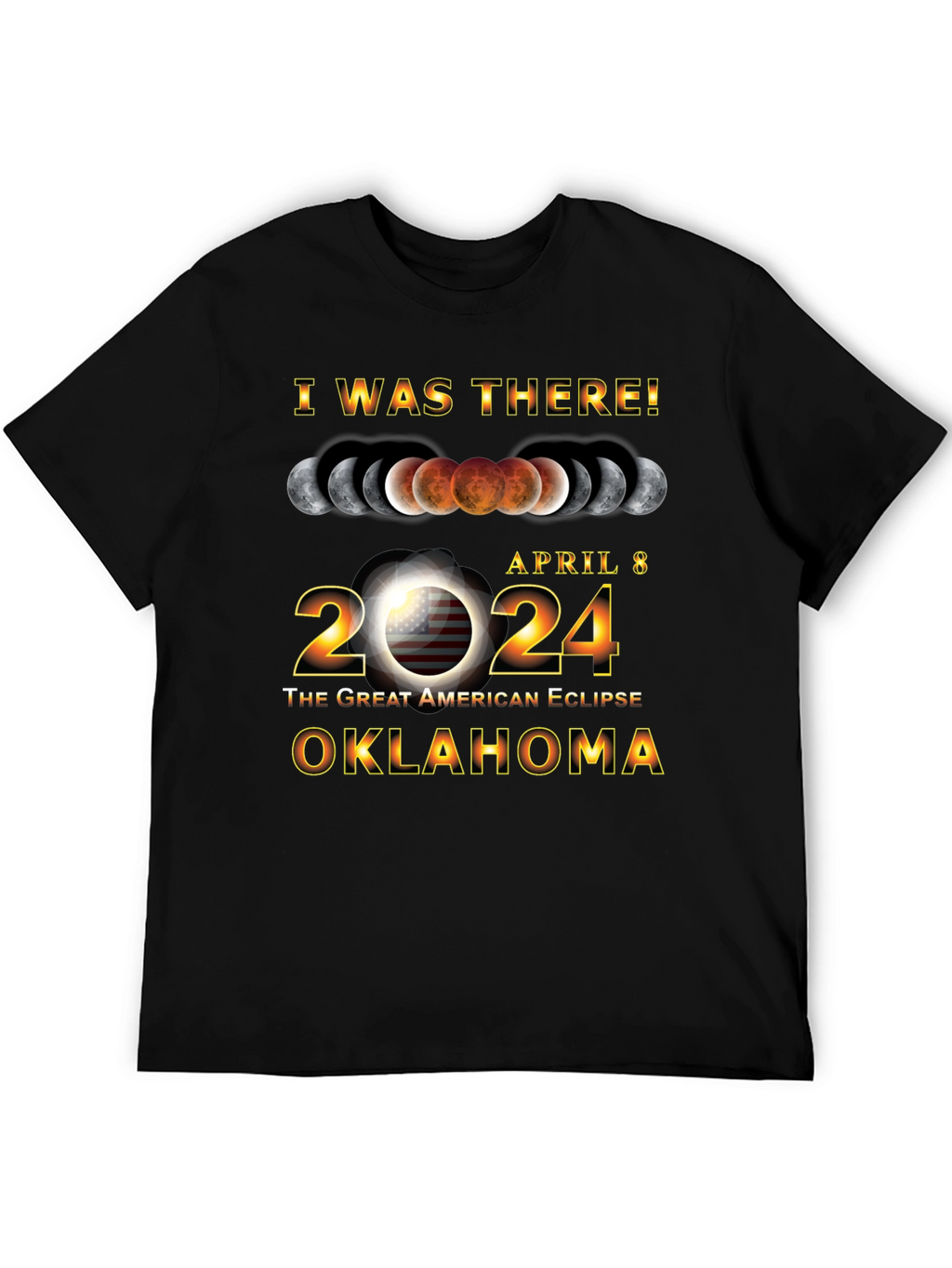 Oklahoma Eclipse April 8 2024 T-Shirt