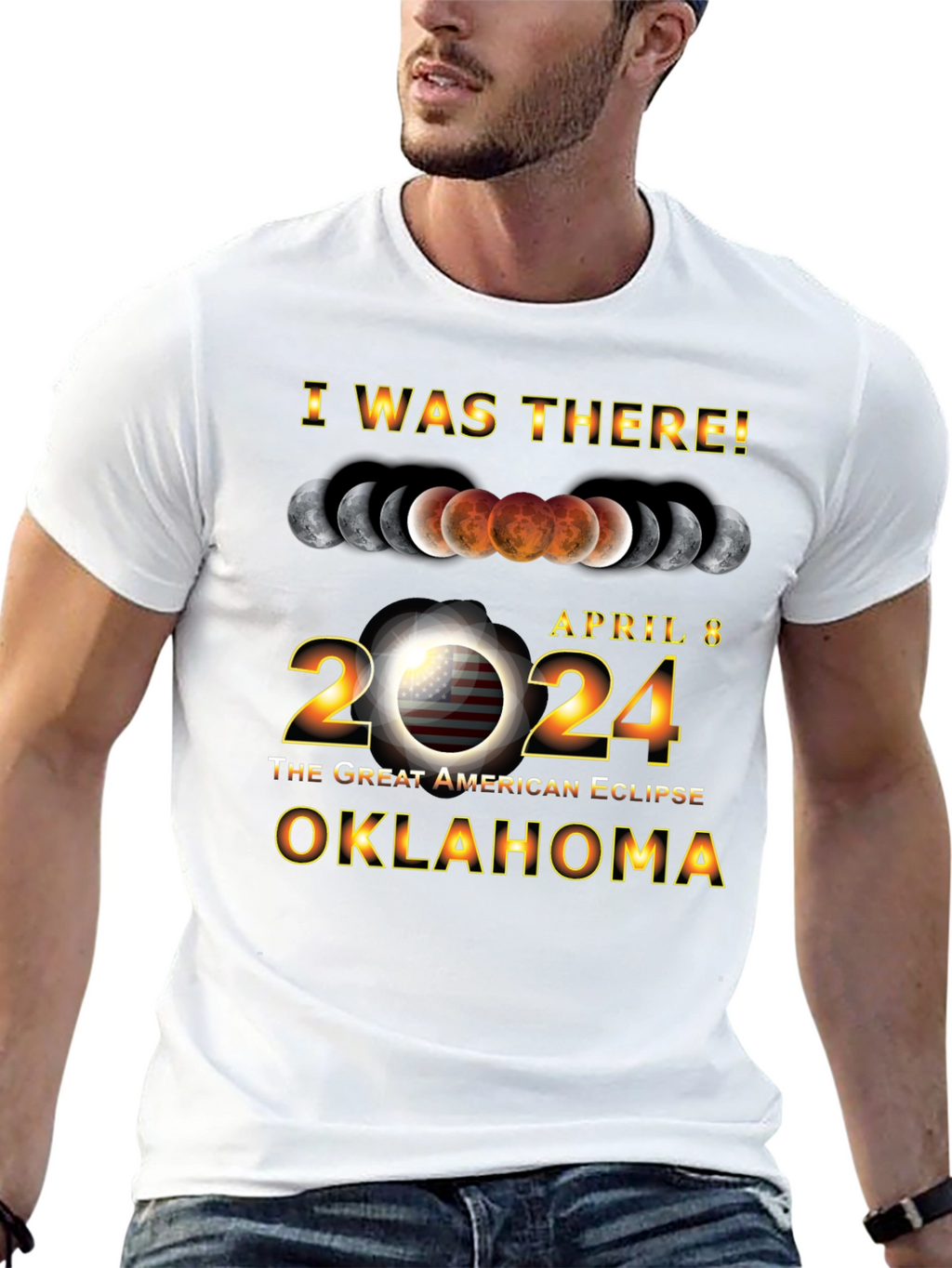 Oklahoma Eclipse April 8 2024 T-Shirt