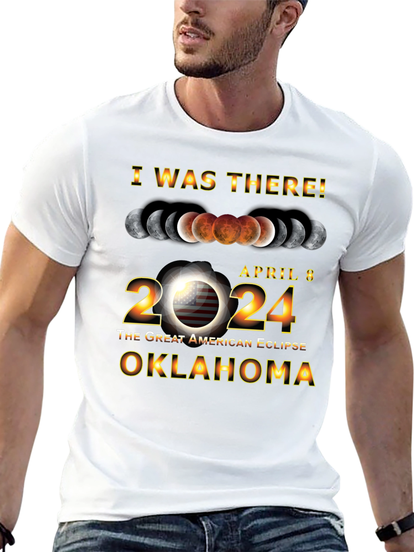 Oklahoma Eclipse April 8 2024 T-Shirt