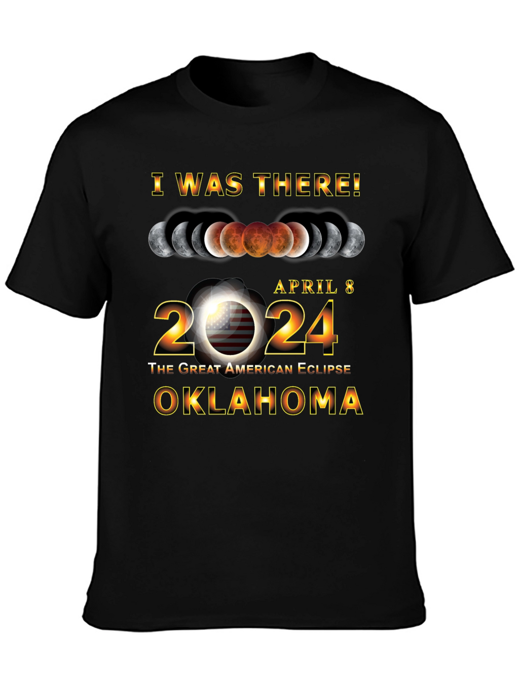 Oklahoma Eclipse April 8 2024 T-Shirt