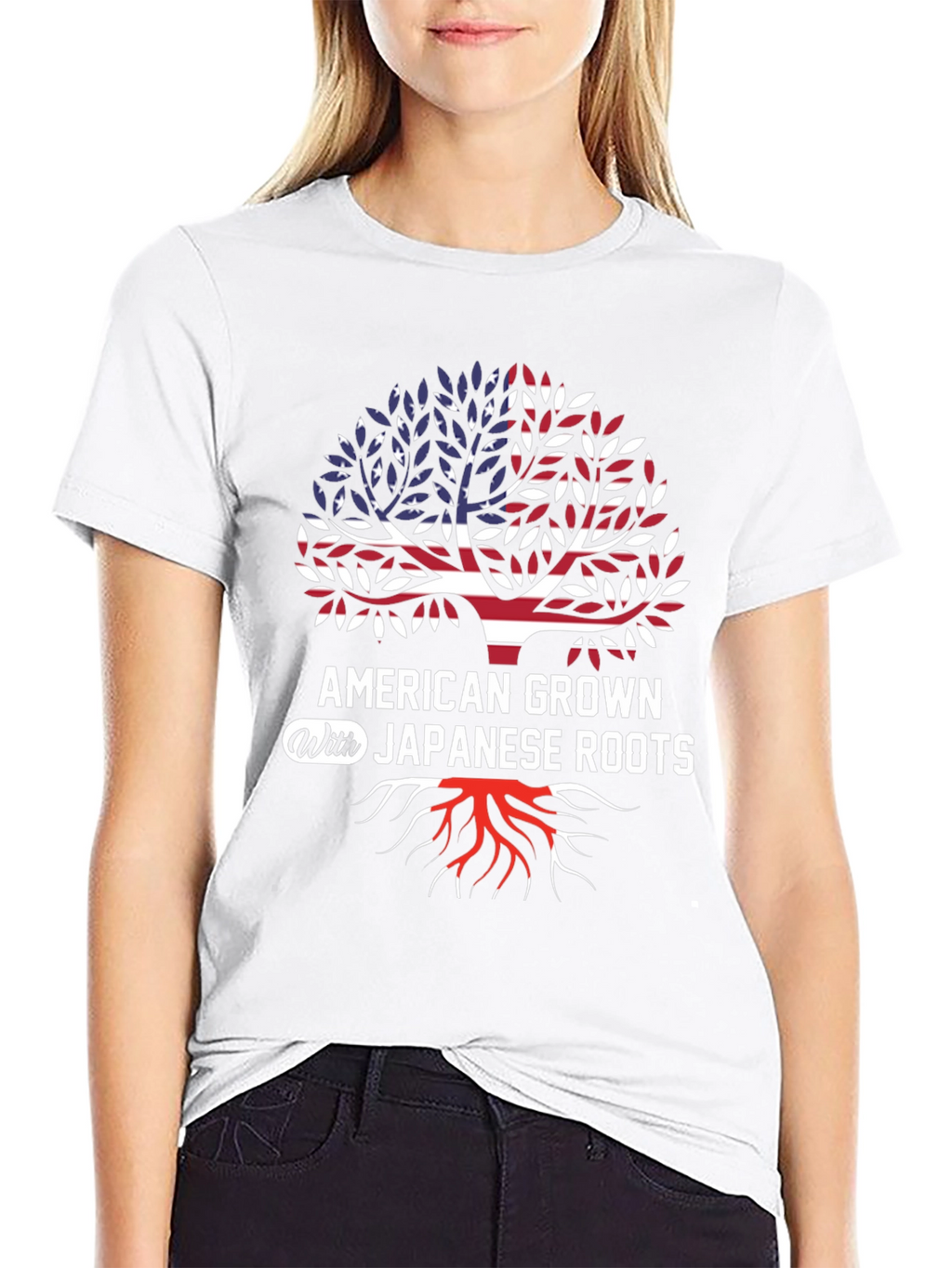 American Grown Japanese Roots Graphic T-Shirt