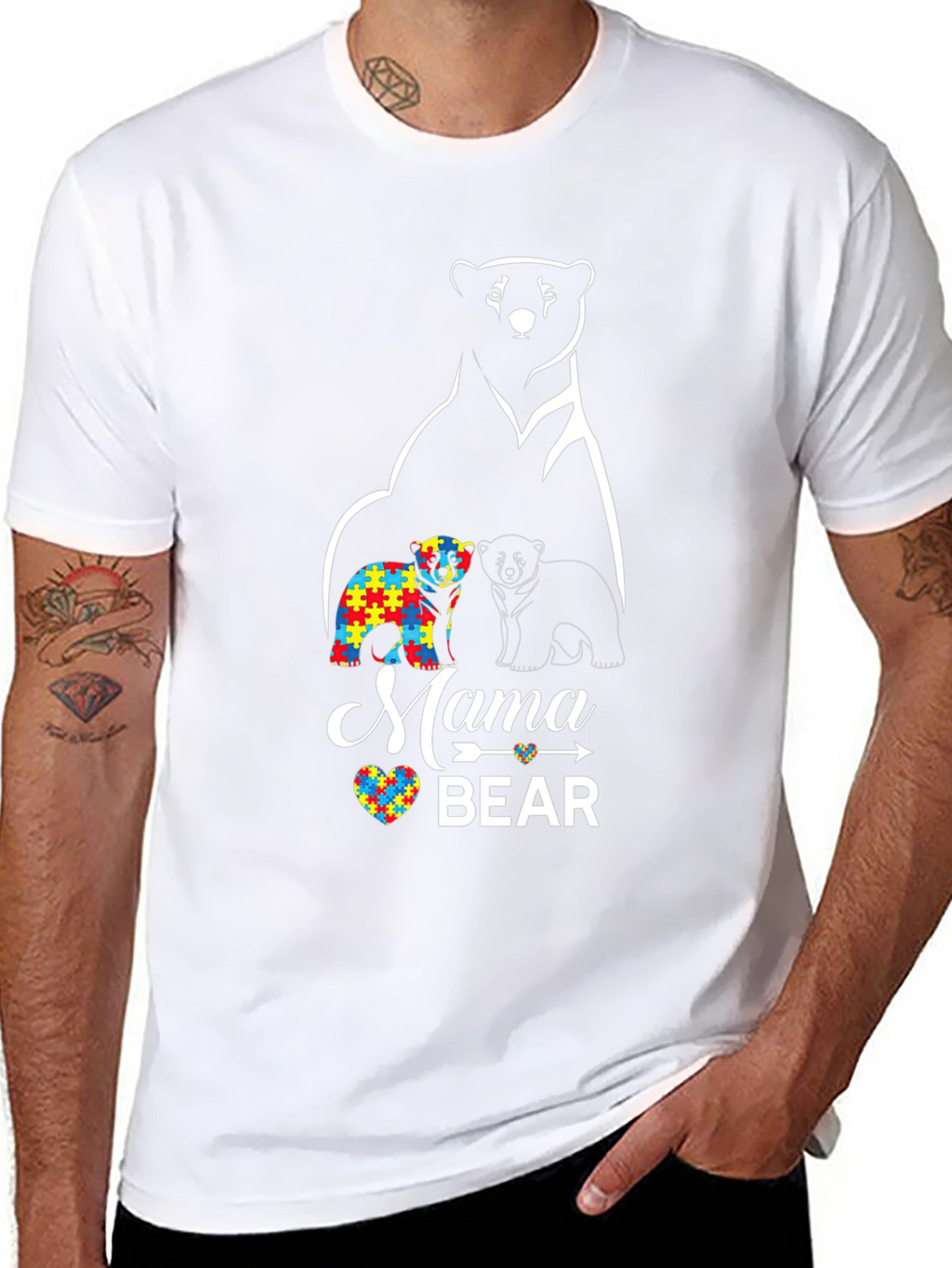 Mama Bear Autism Awareness T-Shirt