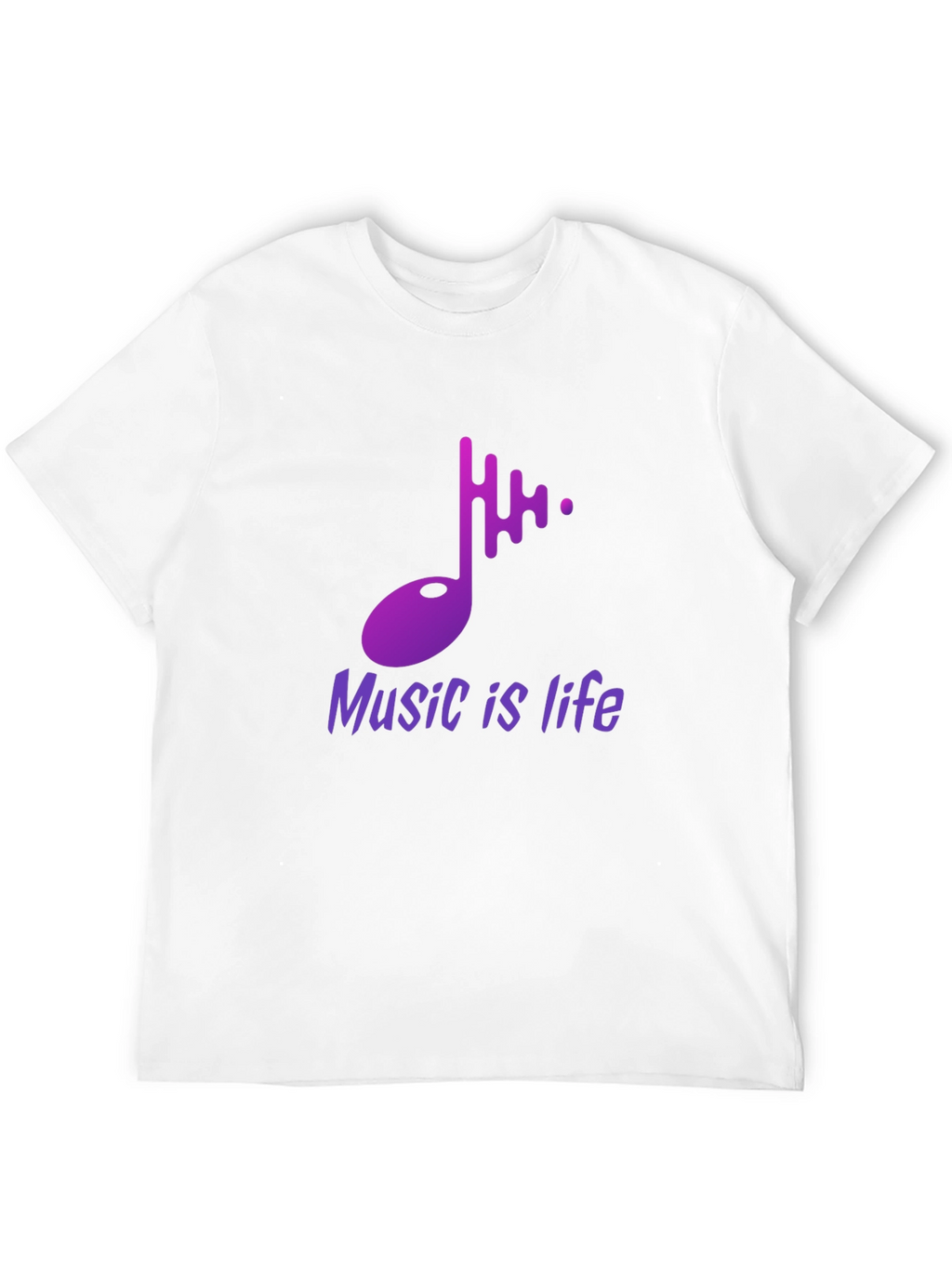 Music is Life Graphic Tee - Stylish Black T-Shirt
