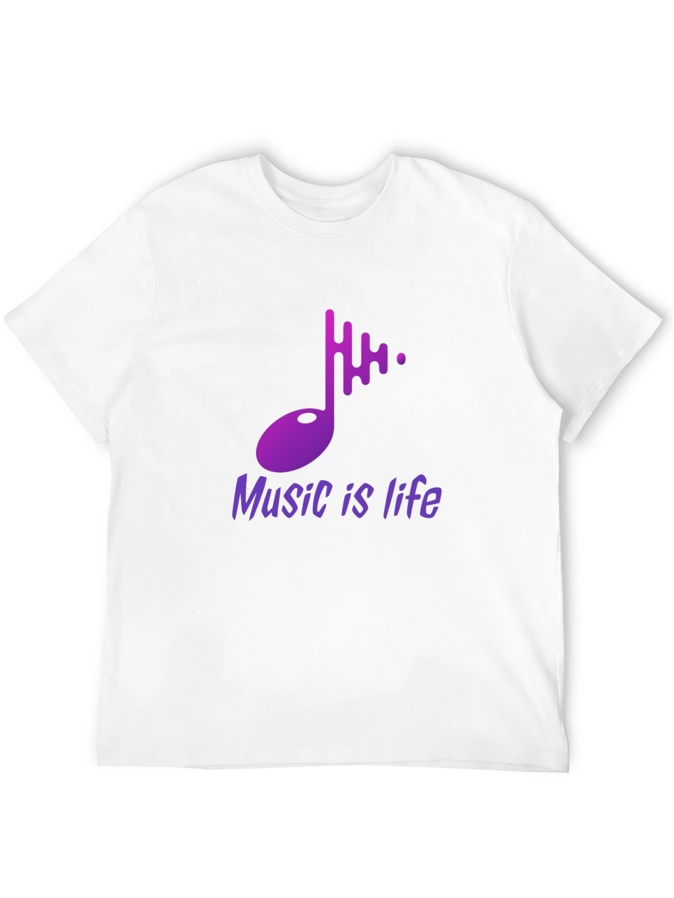 Music is Life Graphic Tee - Stylish Black T-Shirt