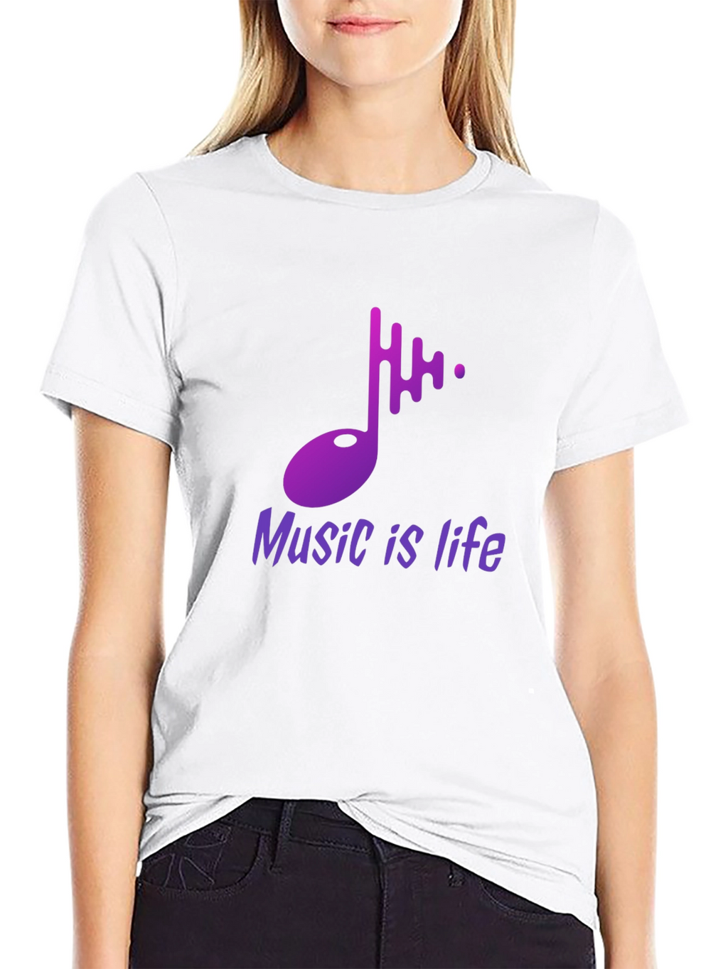Music is Life Graphic Tee - Stylish Black T-Shirt