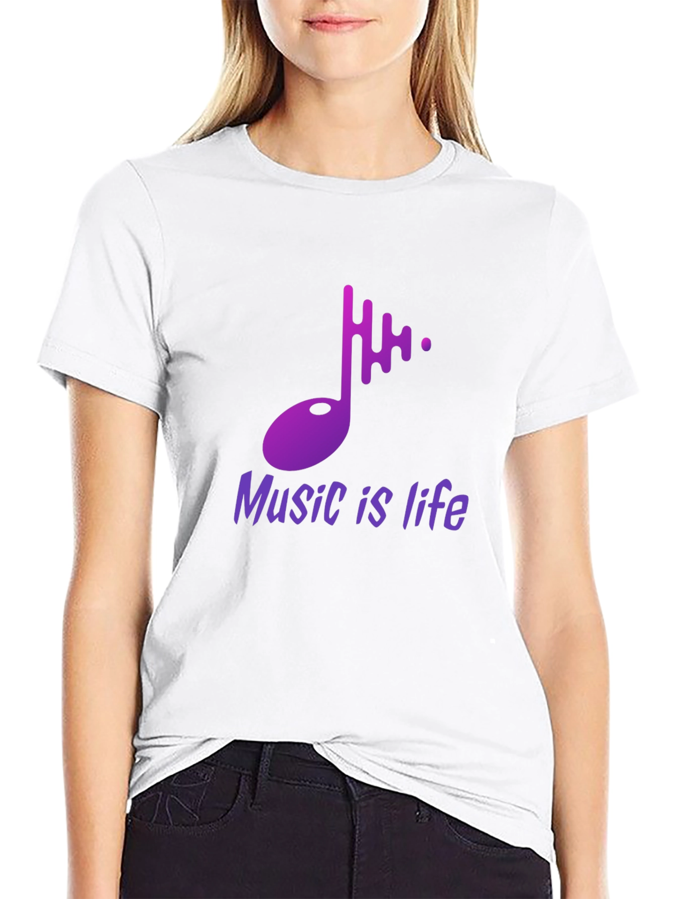 Music is Life Graphic Tee - Stylish Black T-Shirt