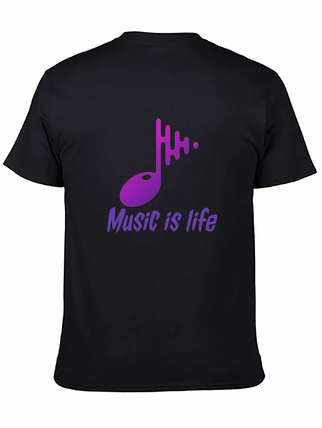 Music is Life Graphic Tee - Stylish Black T-Shirt