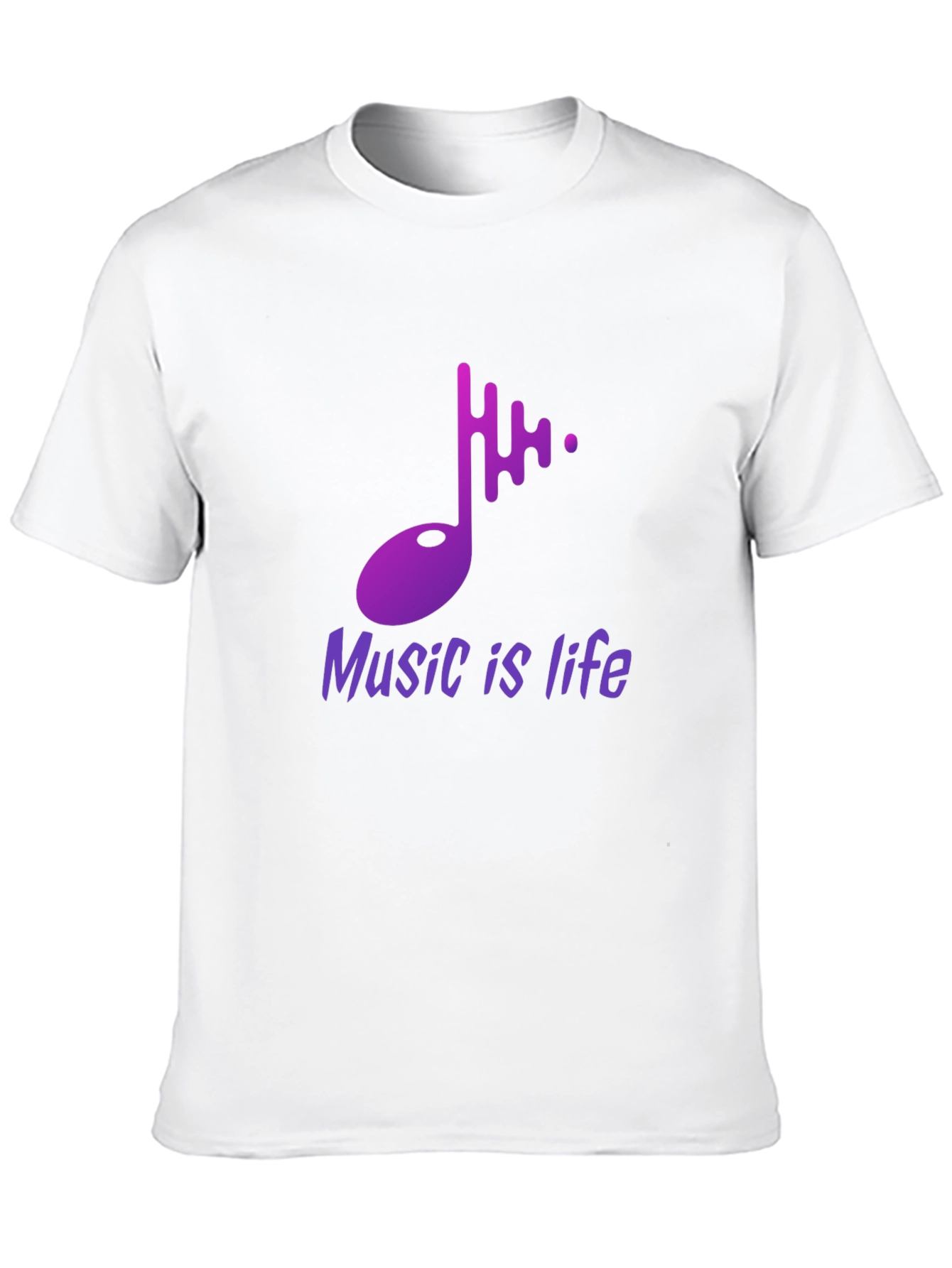 Music is Life Graphic Tee - Stylish Black T-Shirt