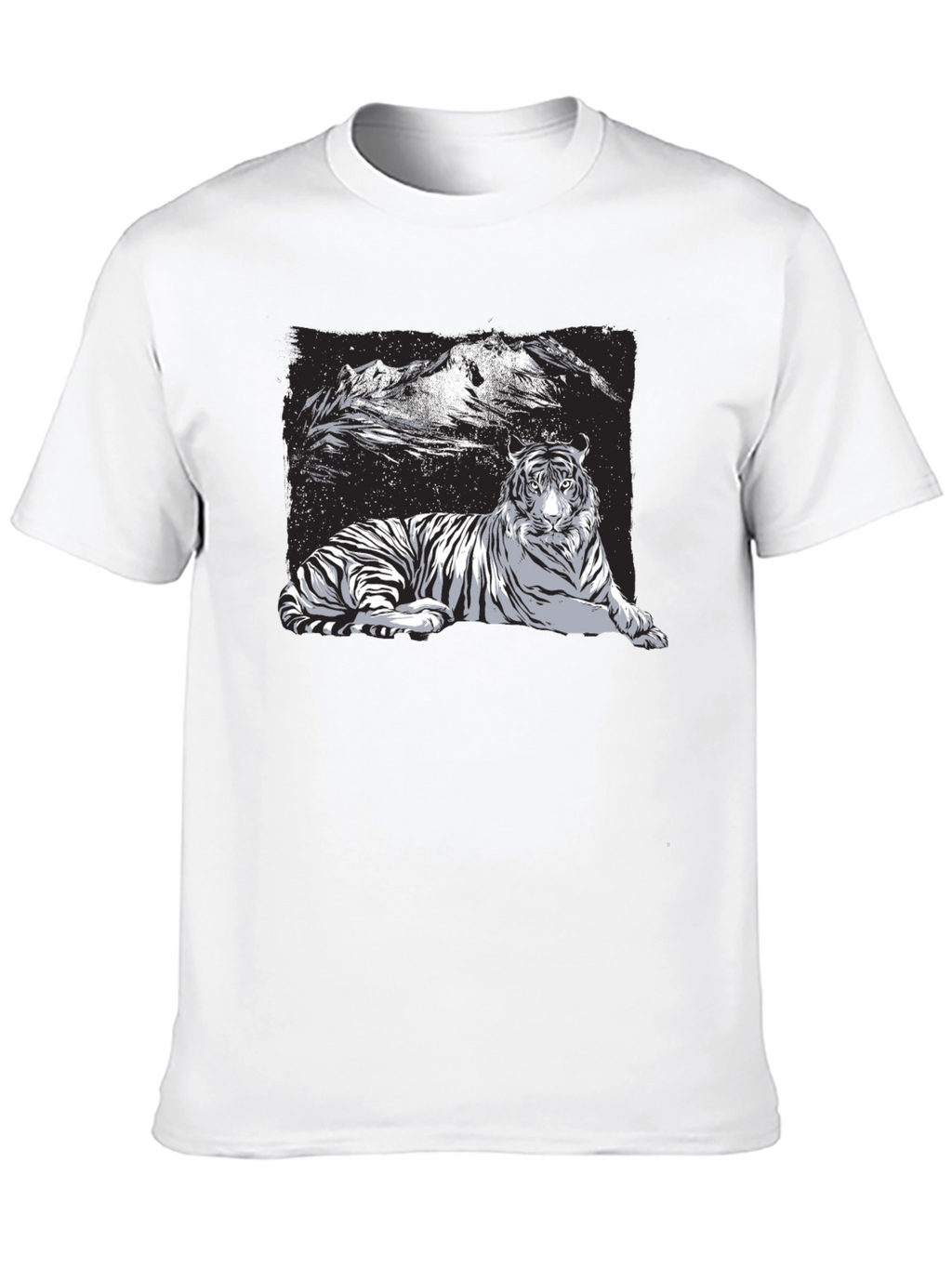 Tiger Graphic Tee - Black Short Sleeve Shirt