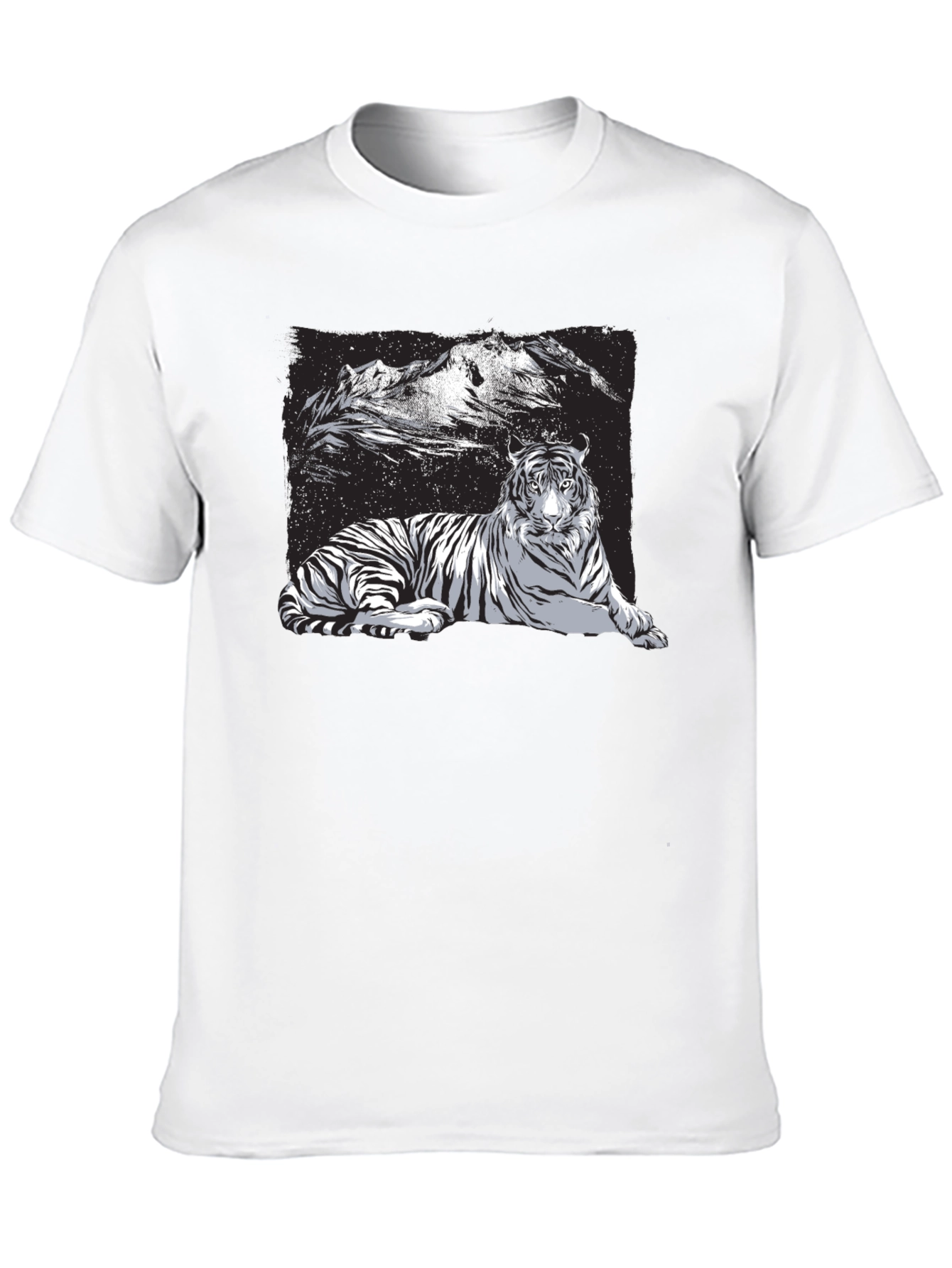 Tiger Graphic Tee - Black Short Sleeve Shirt