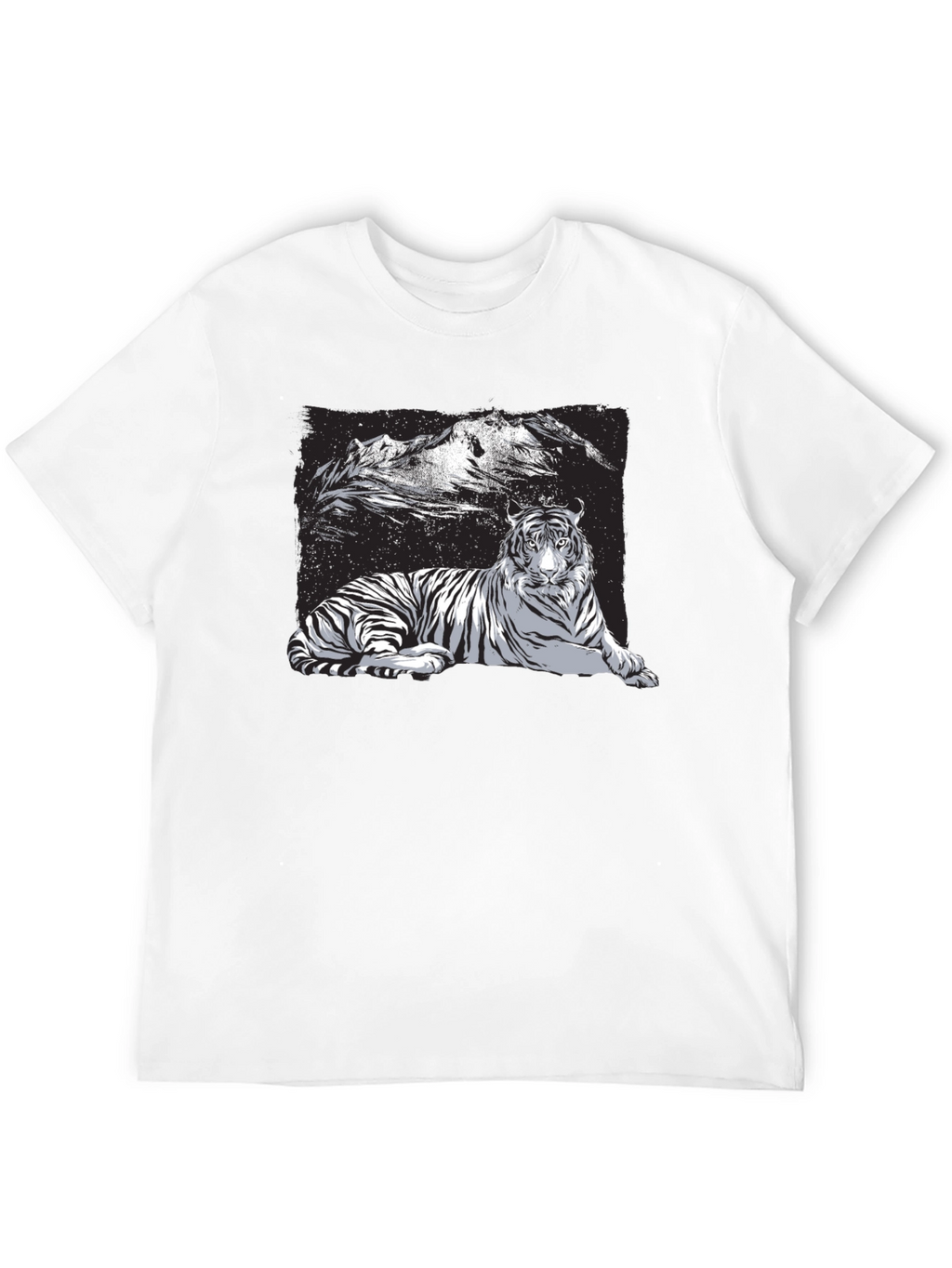 Tiger Graphic Tee - Black Short Sleeve Shirt