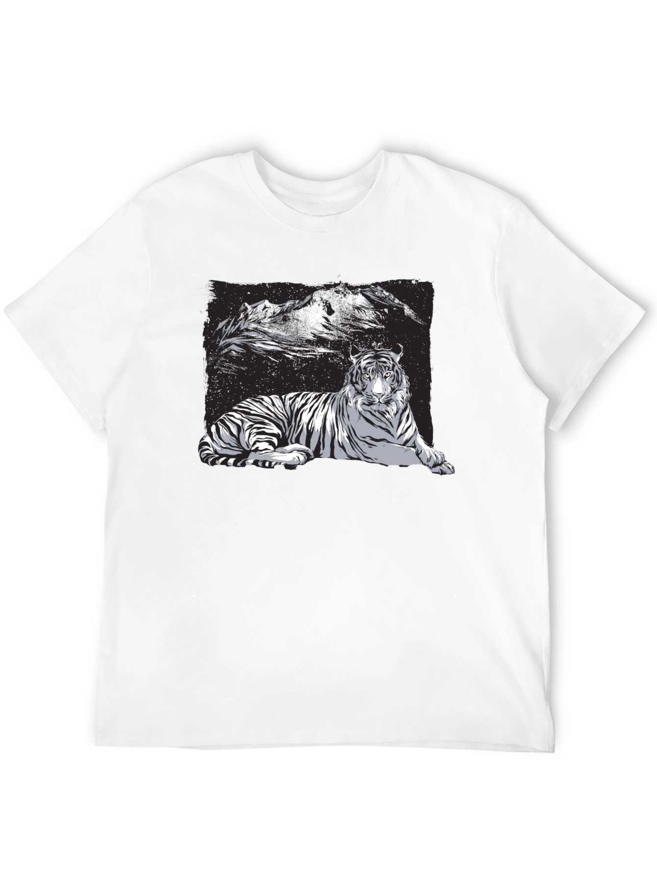 Tiger Graphic Tee - Black Short Sleeve Shirt
