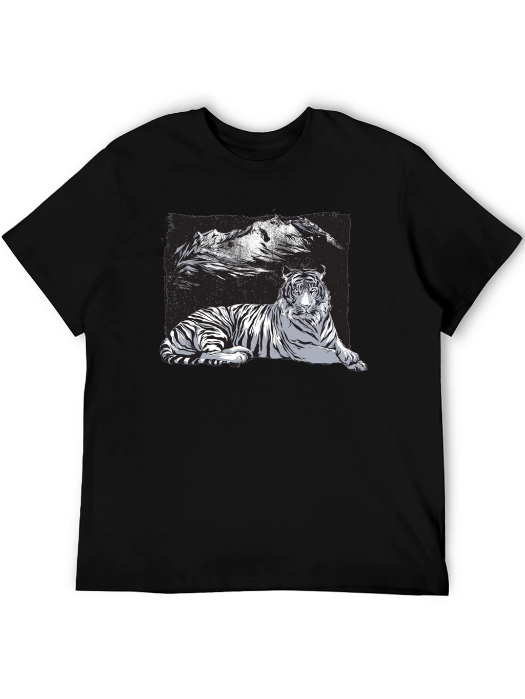 Tiger Graphic Tee - Black Short Sleeve Shirt