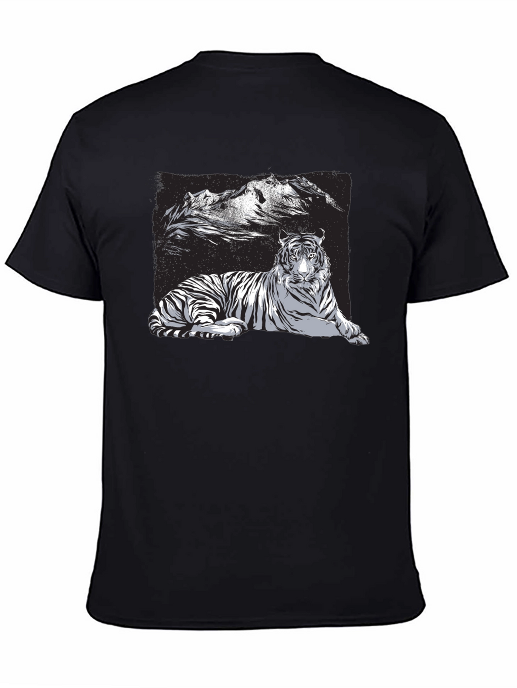 Tiger Graphic Tee - Black Short Sleeve Shirt