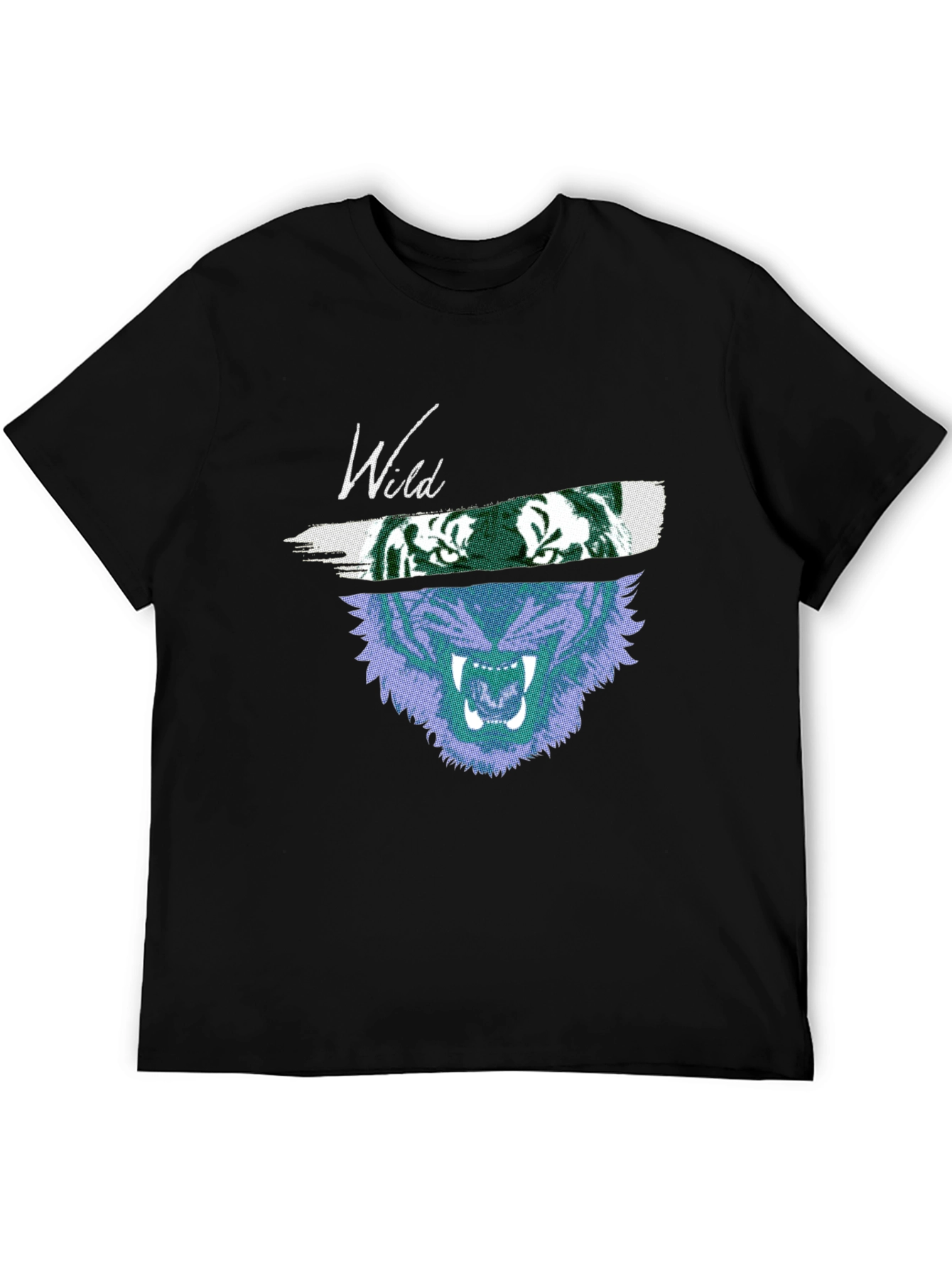Wild Tiger Graphic T-Shirt - Black