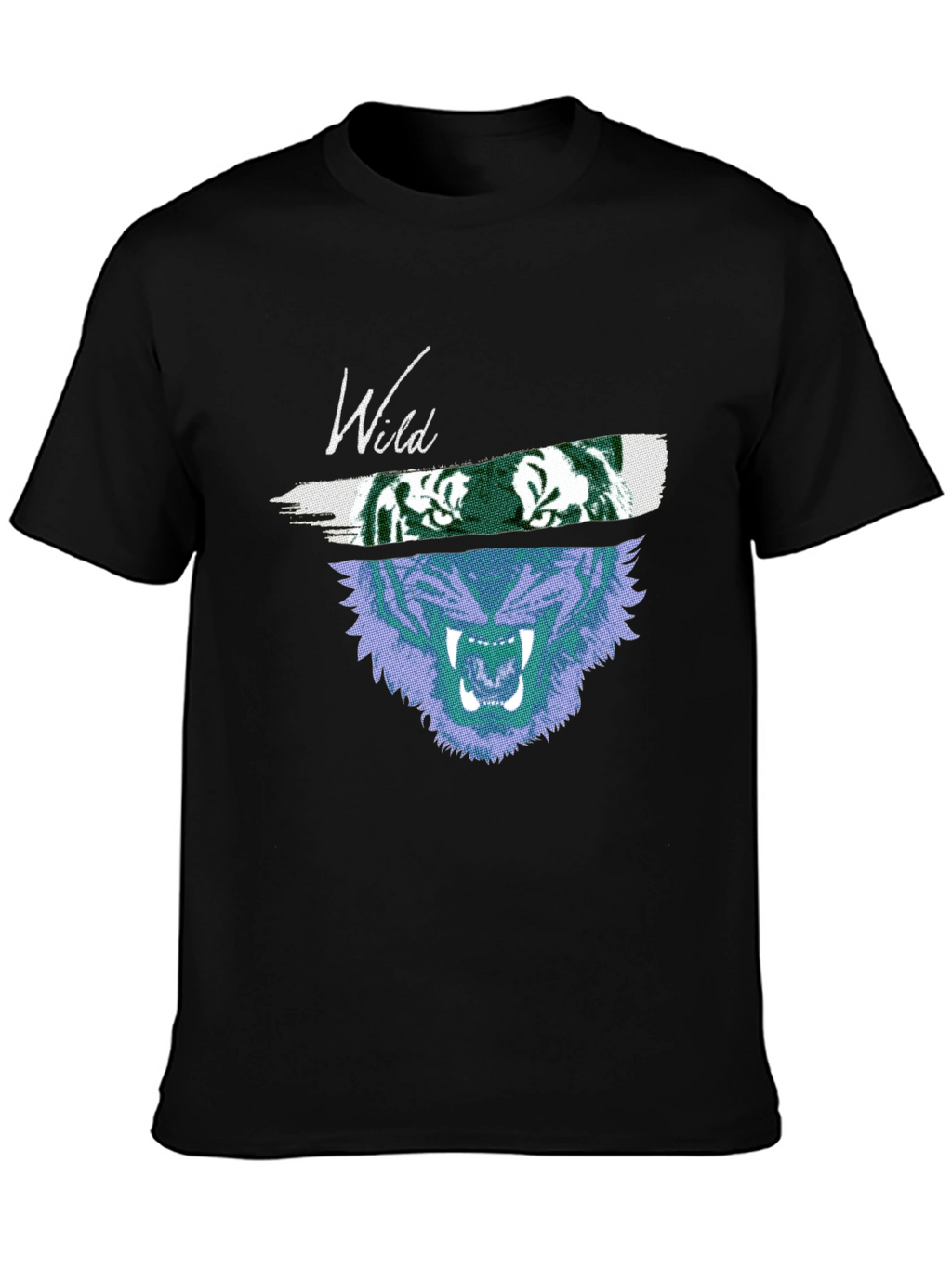 Wild Tiger Graphic T-Shirt - Black
