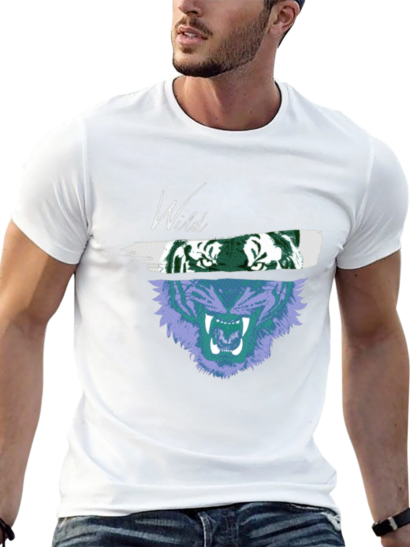 Wild Tiger Graphic T-Shirt - Black