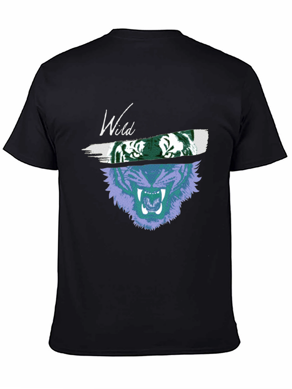 Wild Tiger Graphic T-Shirt - Black